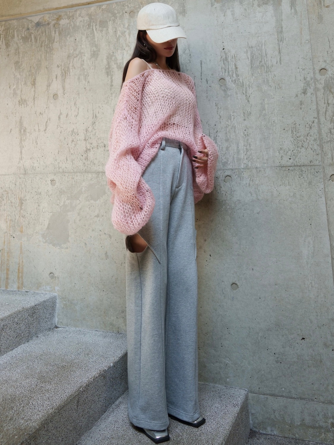 ラメ&モヘア Hand Made KNIT