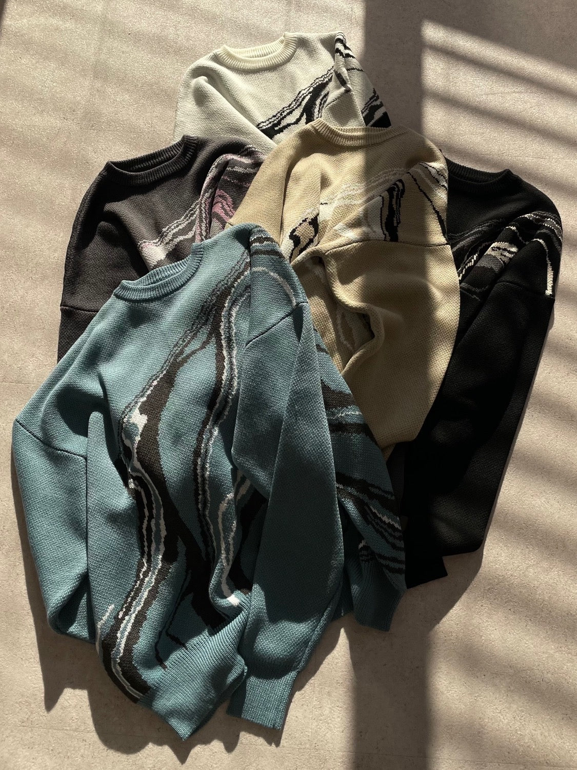 Marble Long-sleeve Pullover