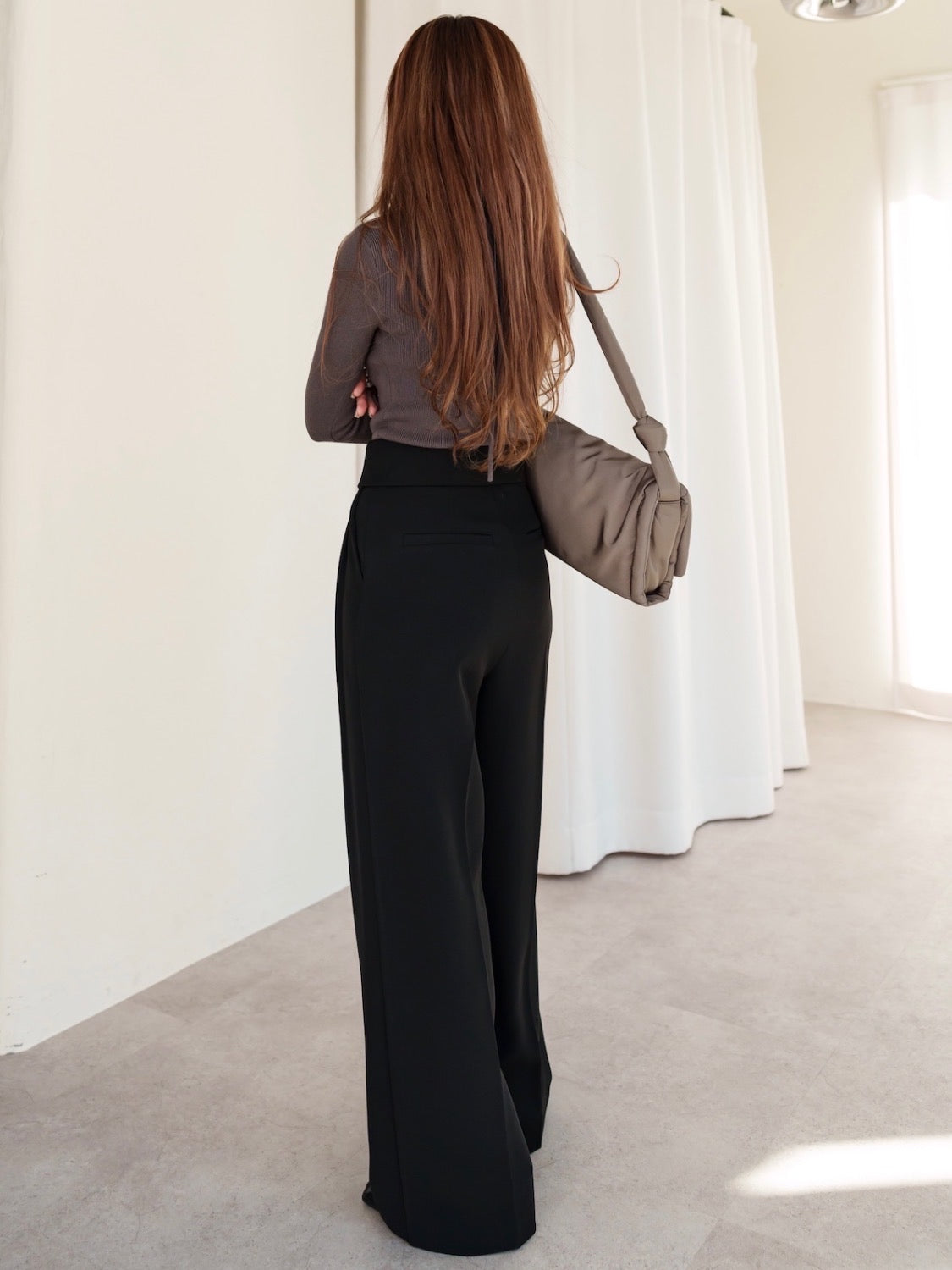 Design Waist Wide Pants