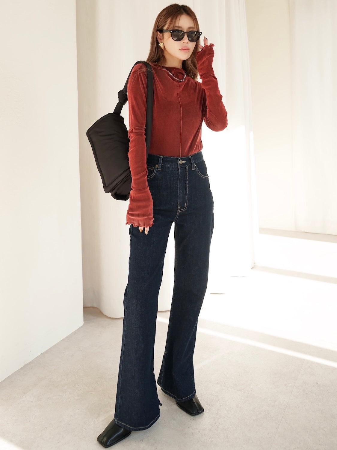 ワイド デニム Pants