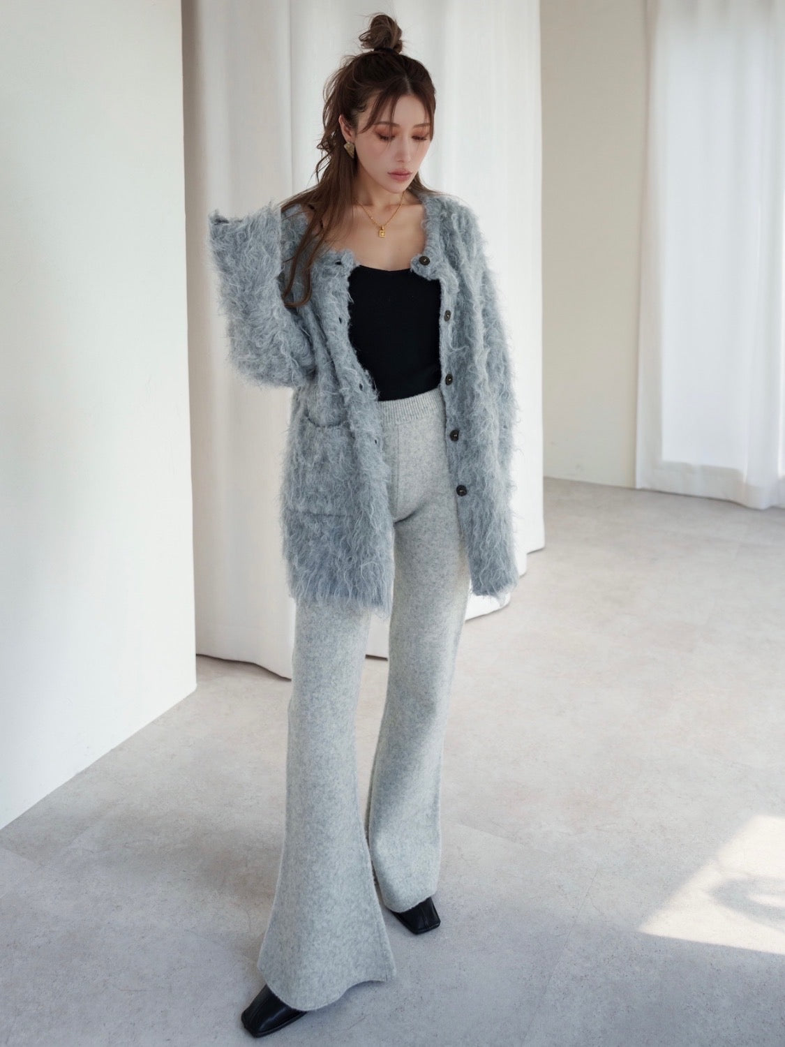 Wool Fur Cardigan