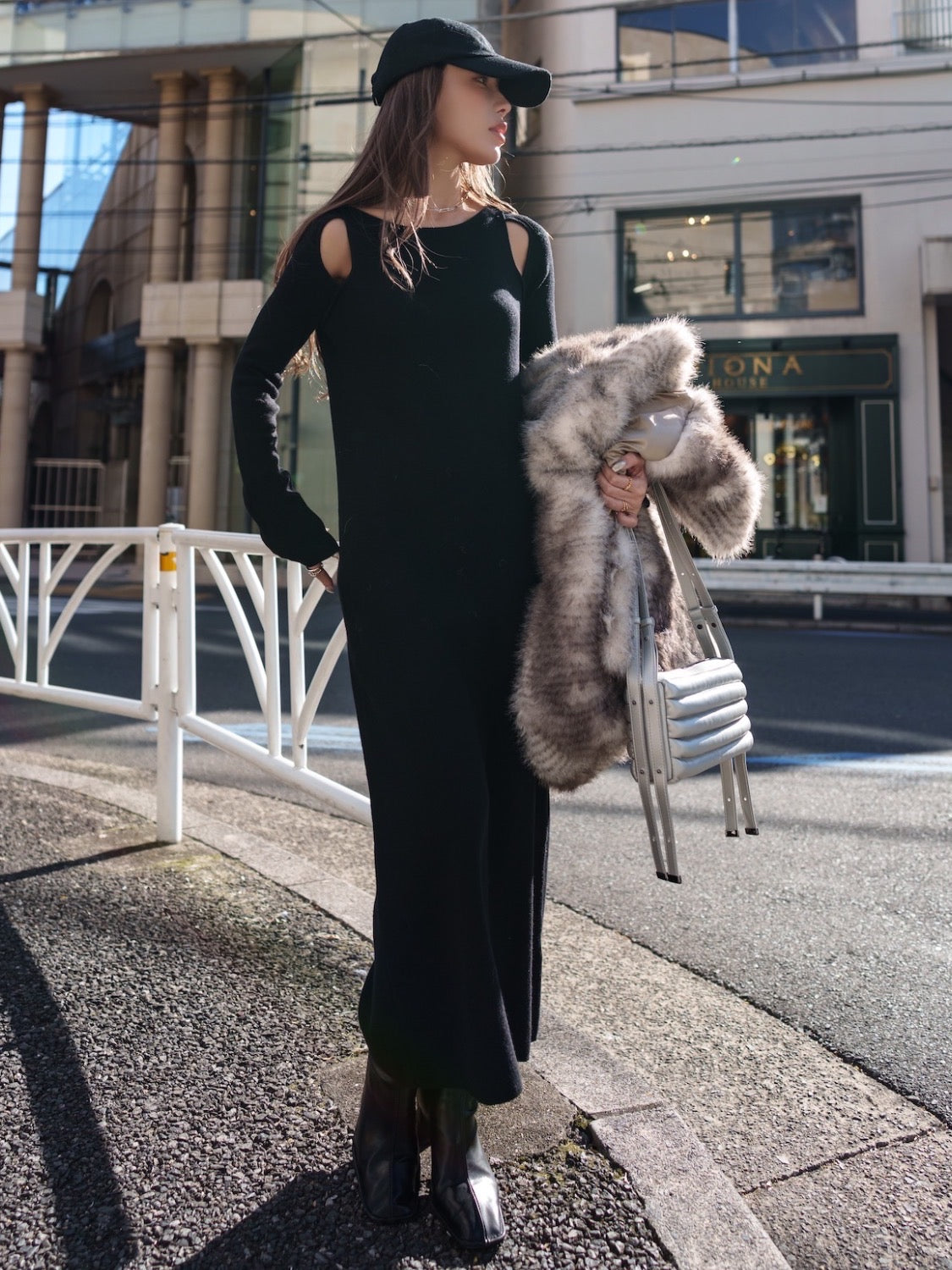 Open-shoulder ロングスリーブ OP