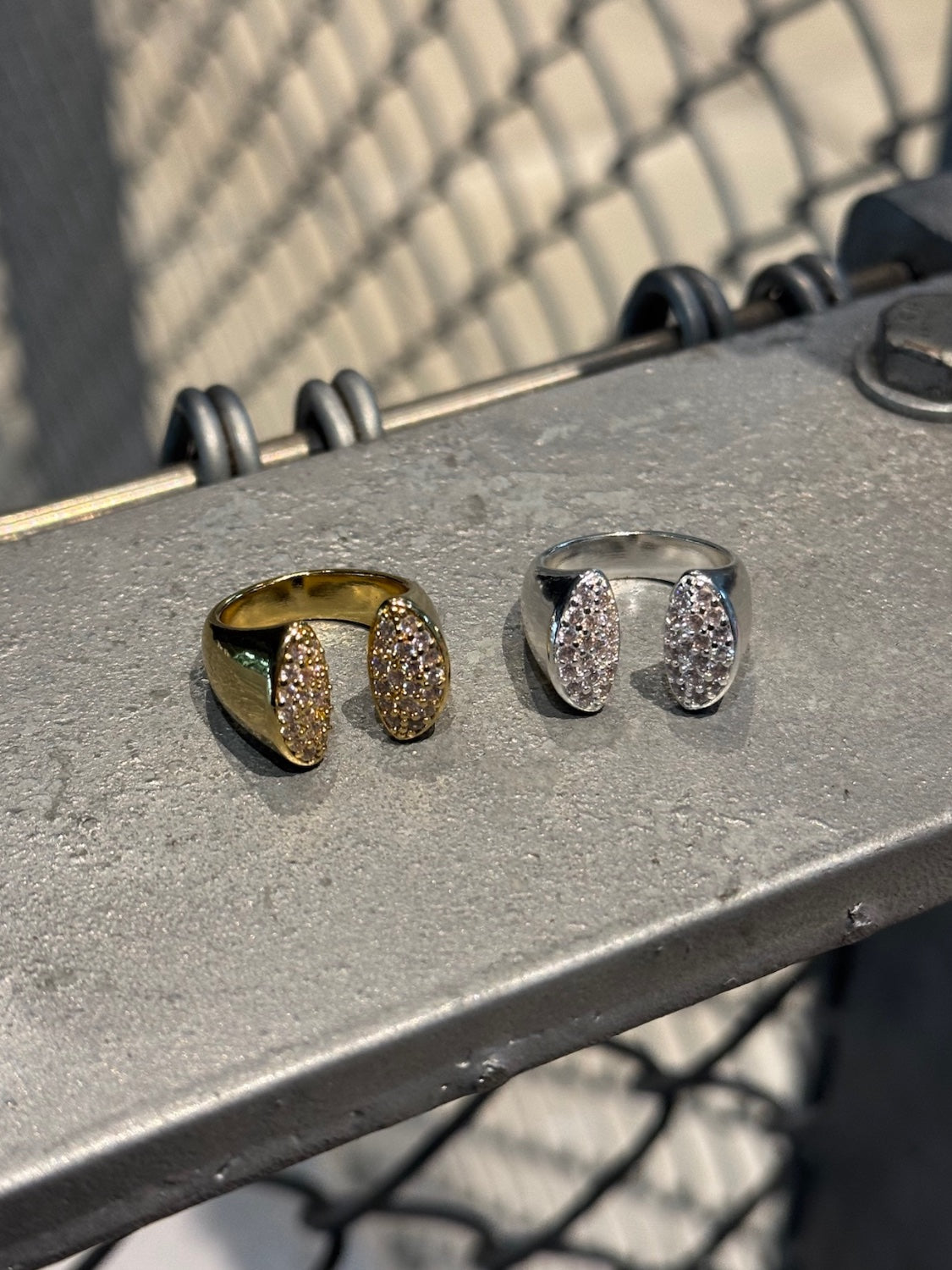 Twin Pavé Stone Ring