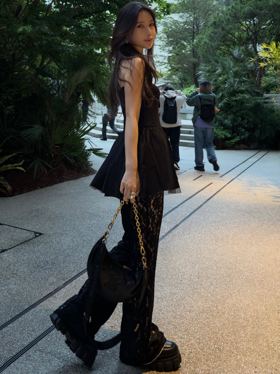 ニット ドッキング バルーンペプラム