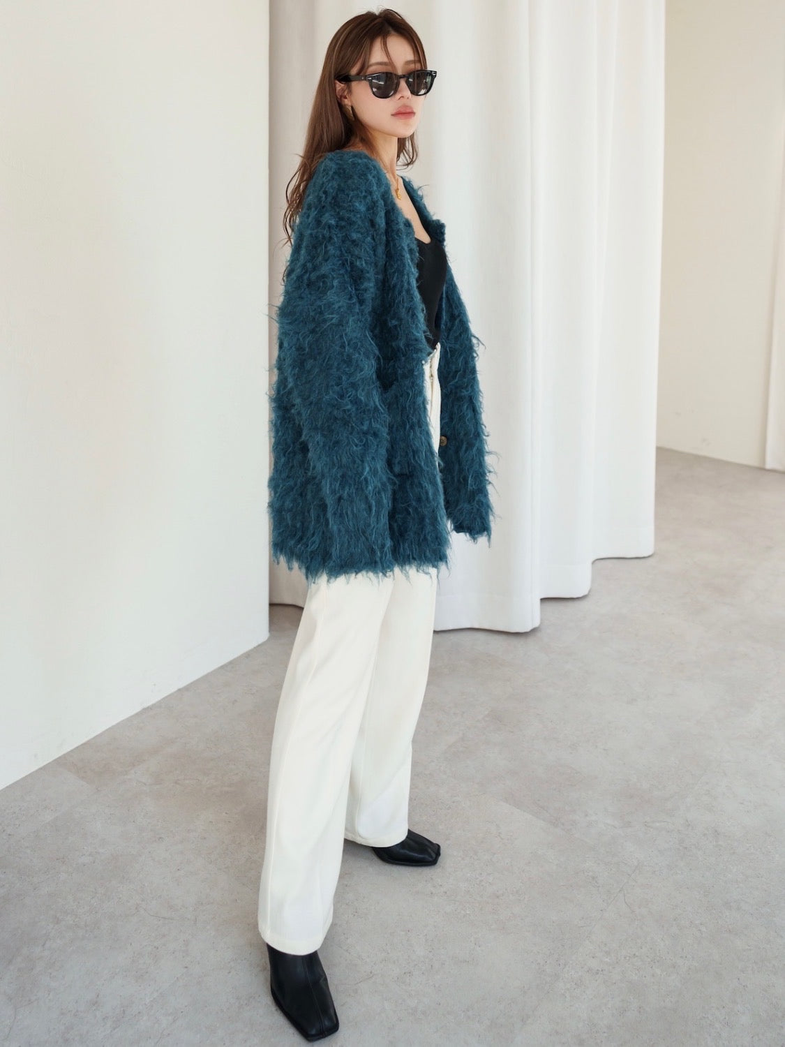 Wool Fur Cardigan