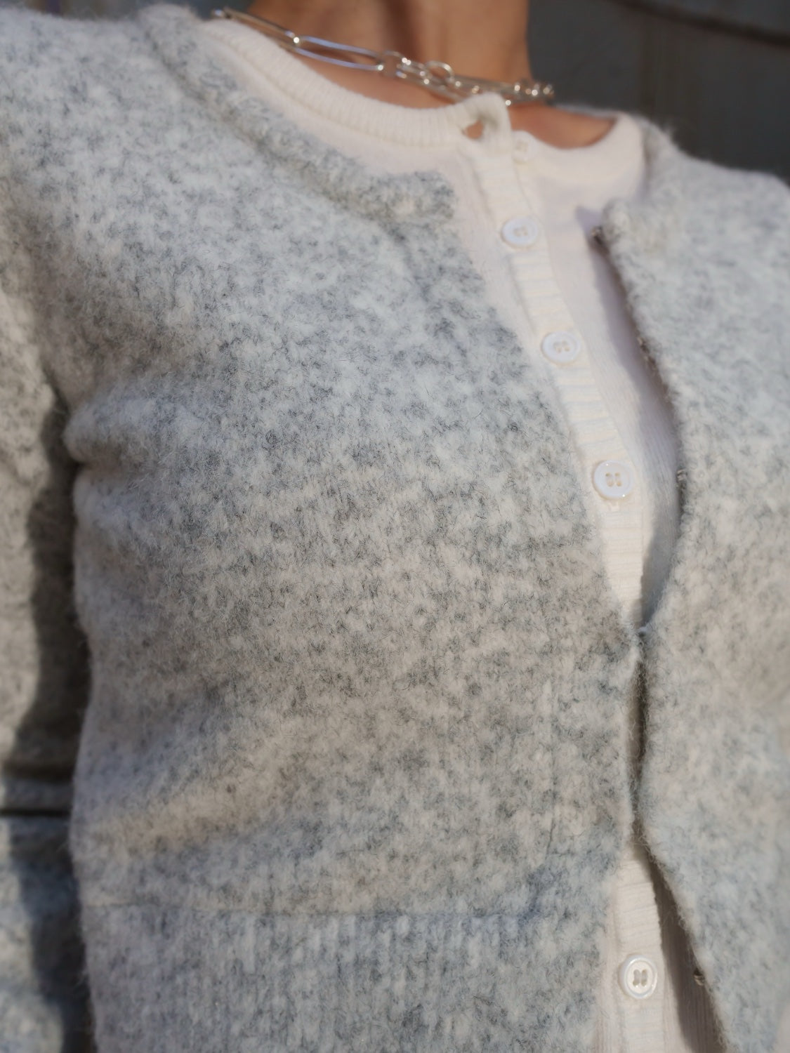 レイヤーライク Crew Neck KNIT カーディガン