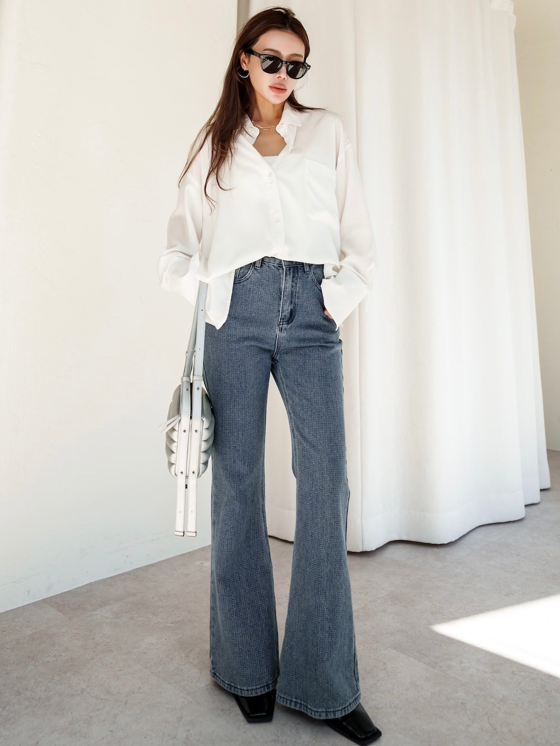 Texture デニム フレアパンツ