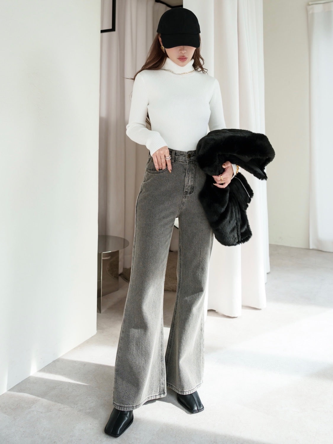 Texture デニム フレアパンツ