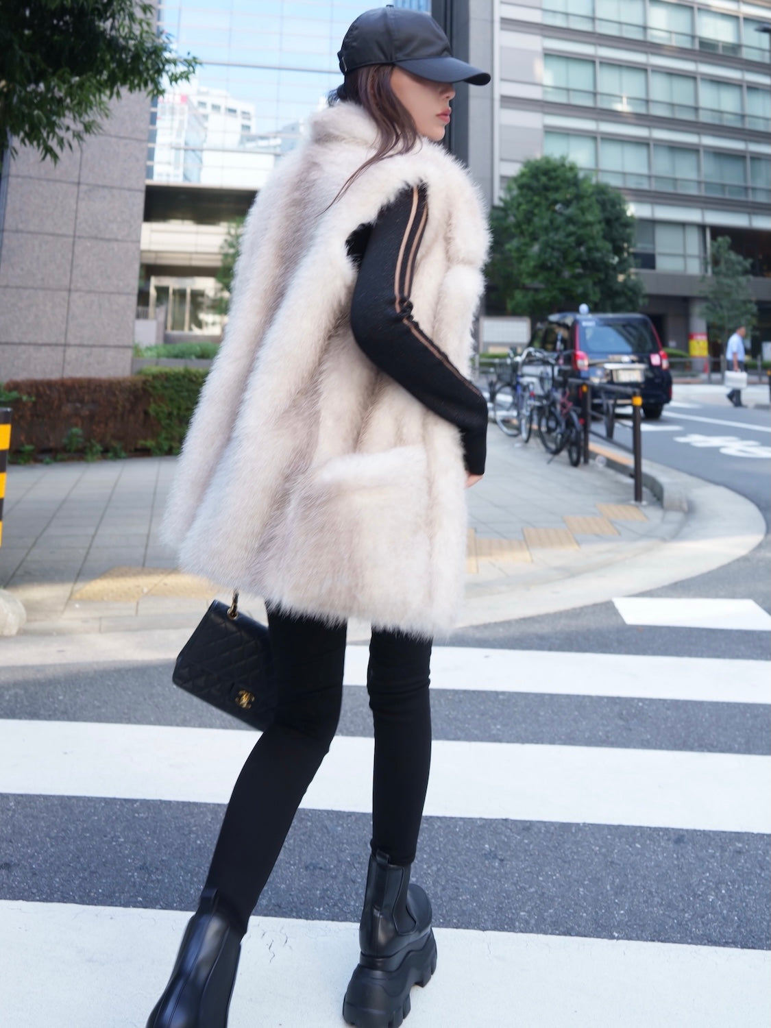 Suede ボンディング Fur ベスト