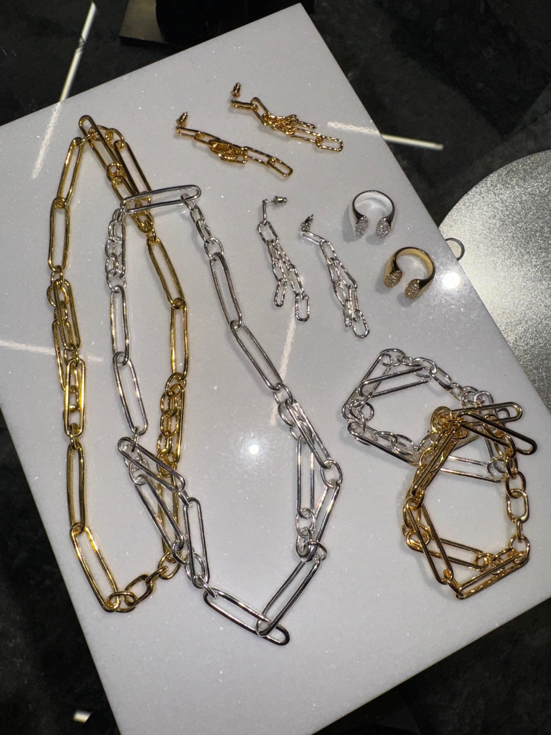 Twin Pavé Stone Ring