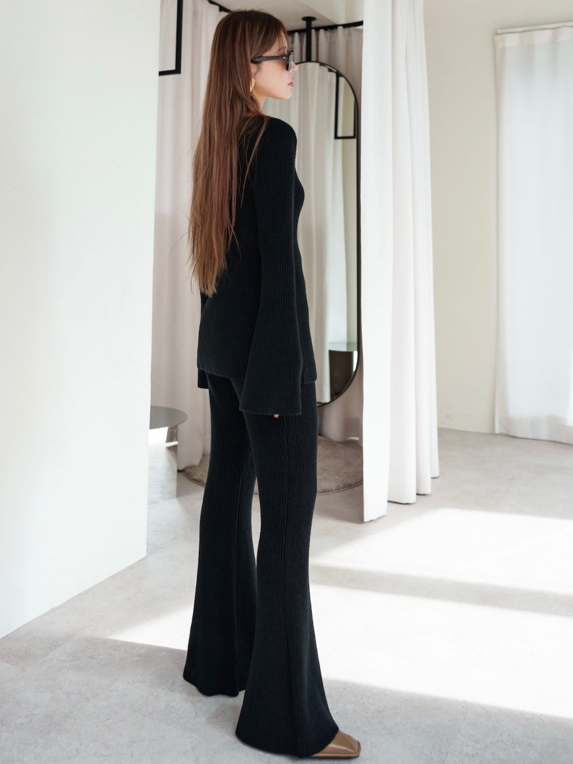 Design Neck Knit Set Up