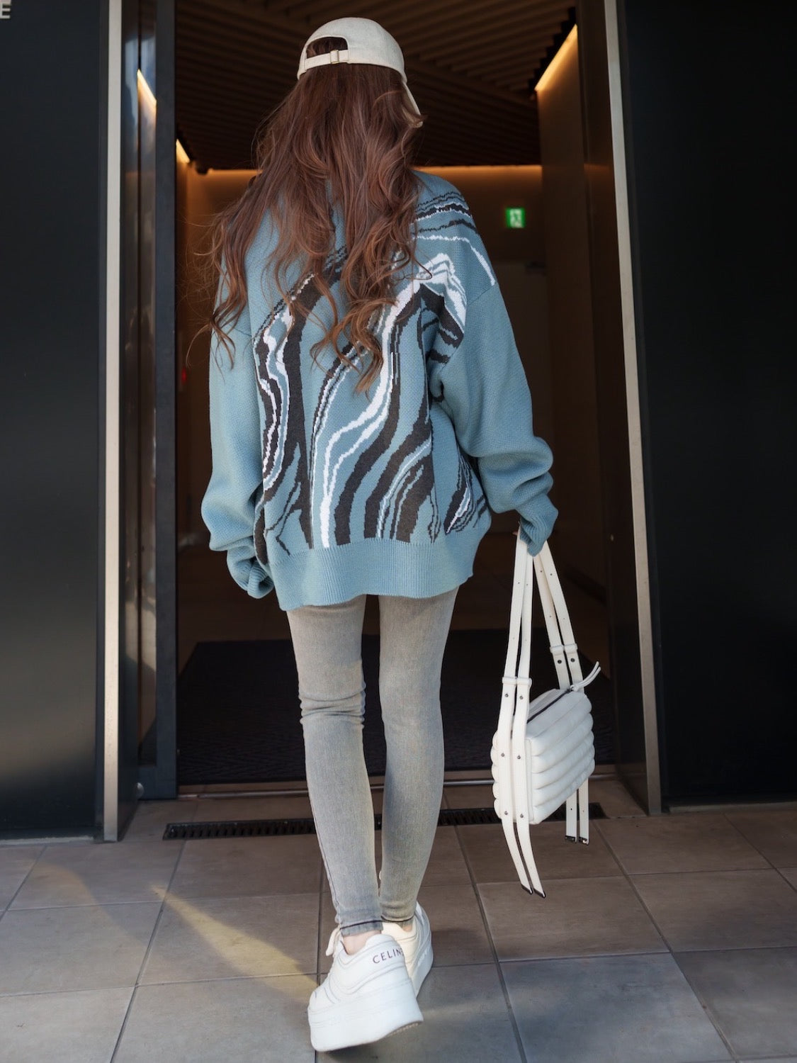 Marble Long-sleeve Pullover