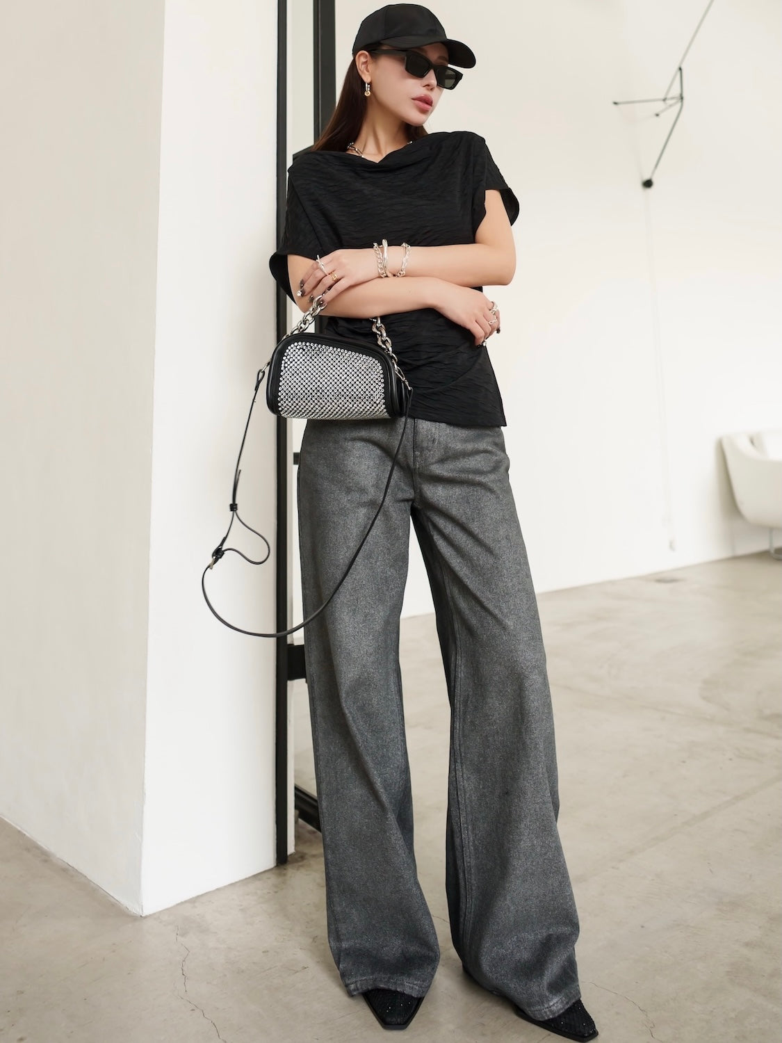 MODEL:159cm<br>COLOR:ブラック