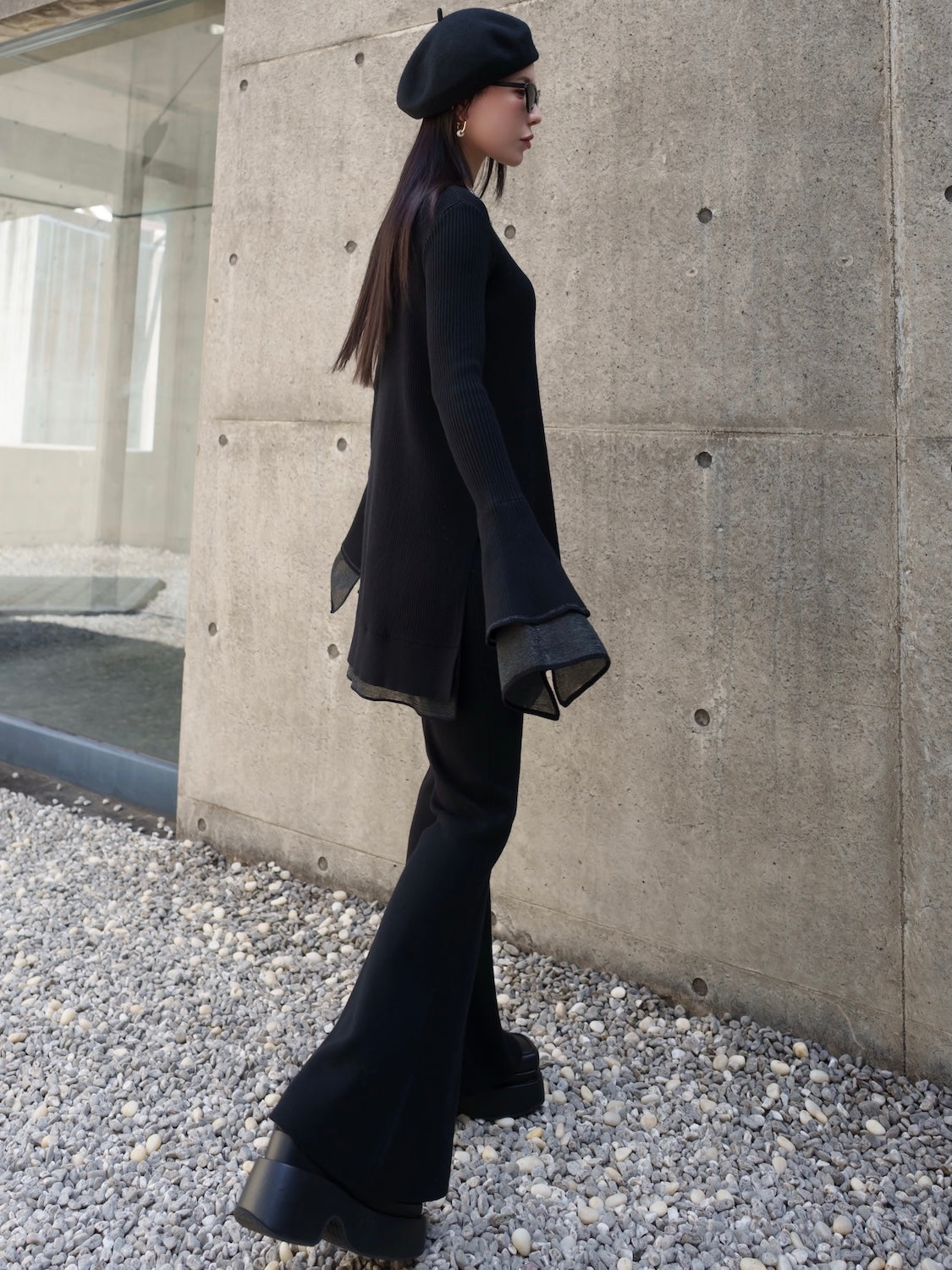 Sheer レイヤーカフス KNIT セットアップ