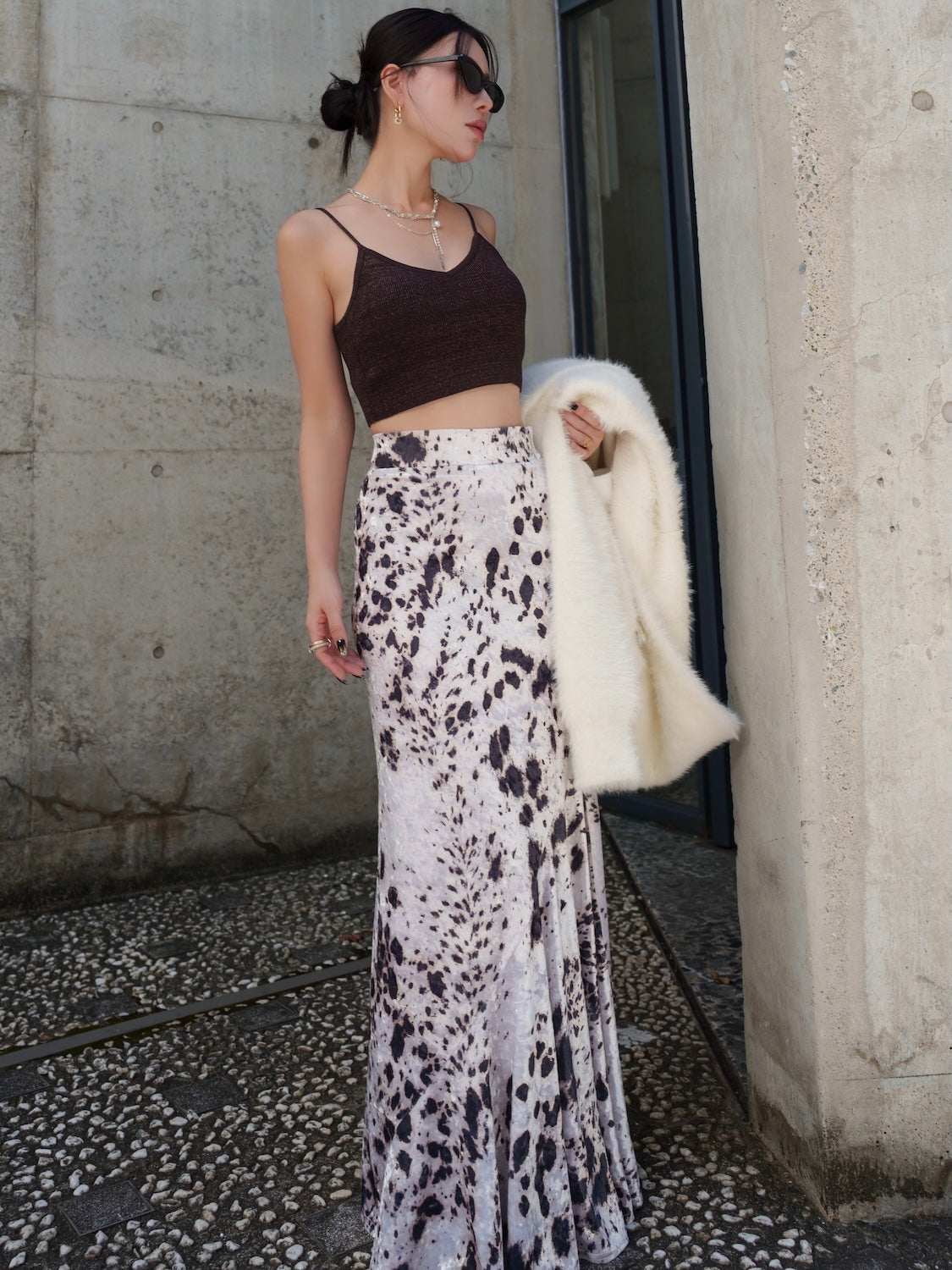 レオパード CRASH VELOUR マーメイドスカート