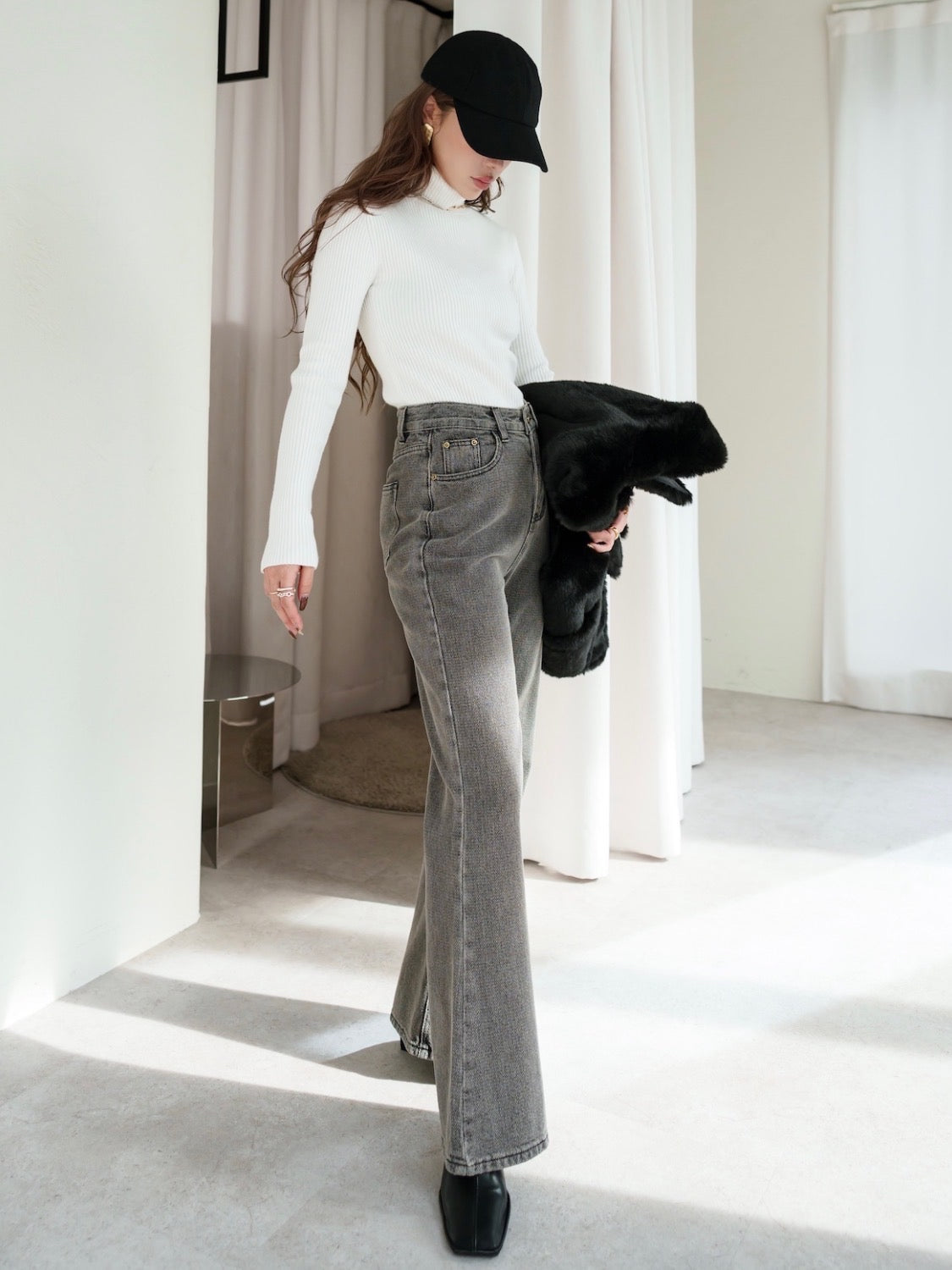 Texture デニム フレアパンツ