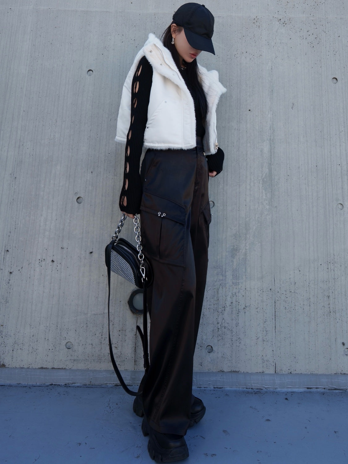 2Way リバーシブル ショート Fur ベスト