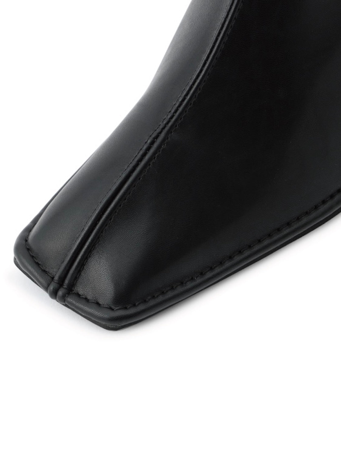 Eco-leather スクエア ショートブーツ