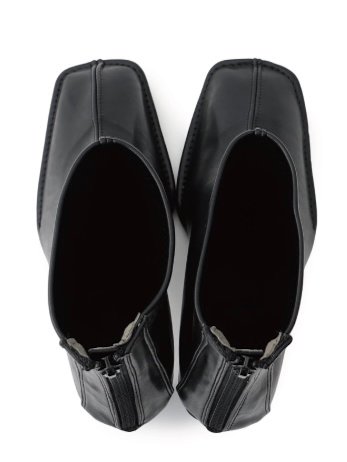 Eco-leather スクエア ショートブーツ