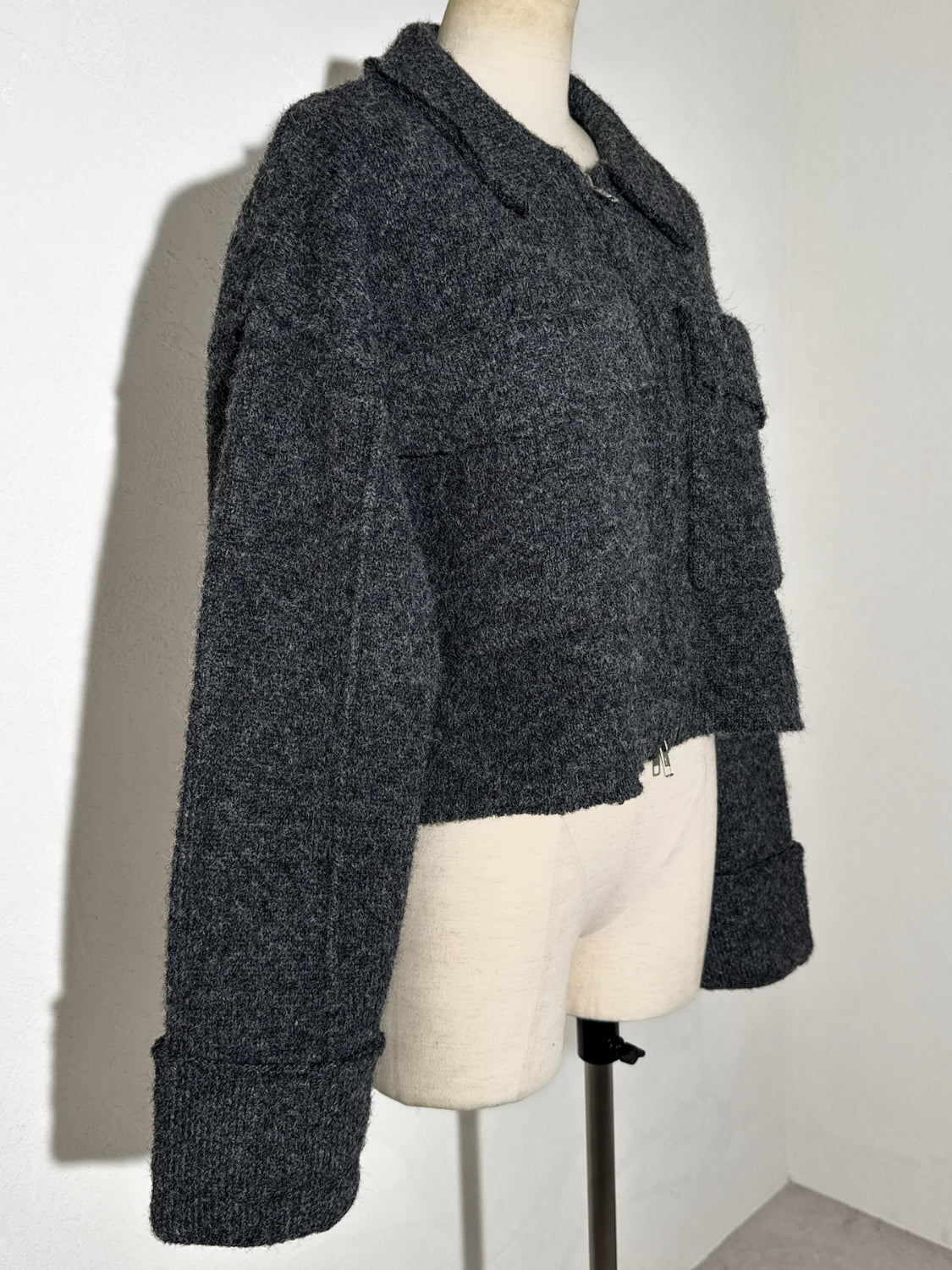 メルトンライク KNIT Zip コート