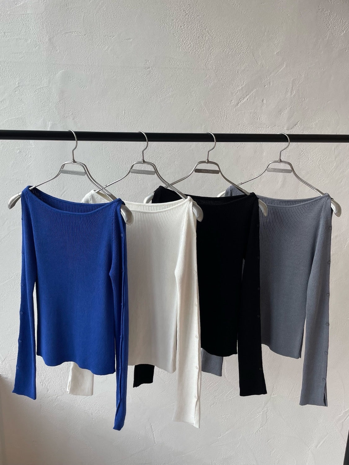 BUTTON-SLEEVE ニット トップス