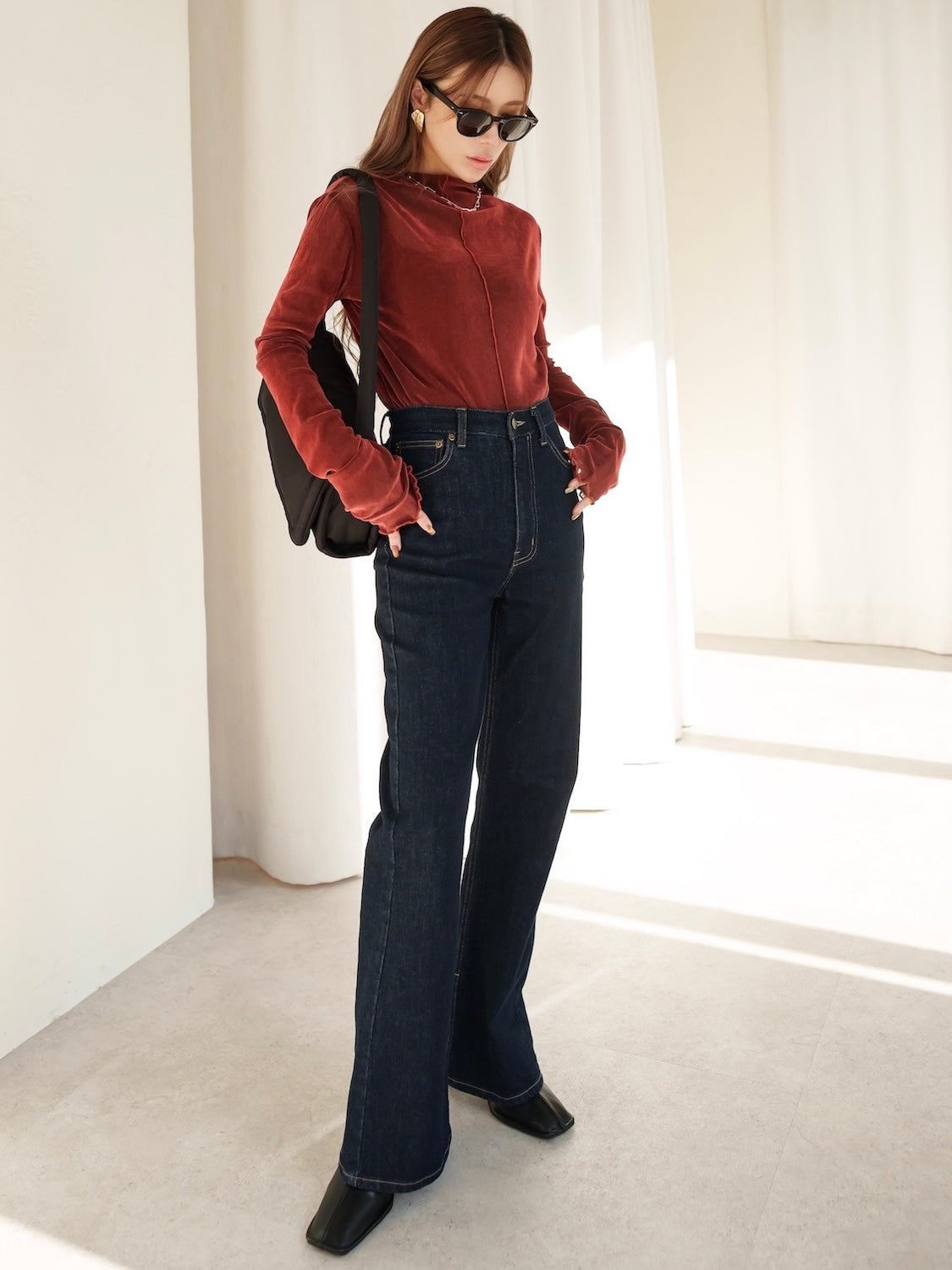 ワイド デニム Pants