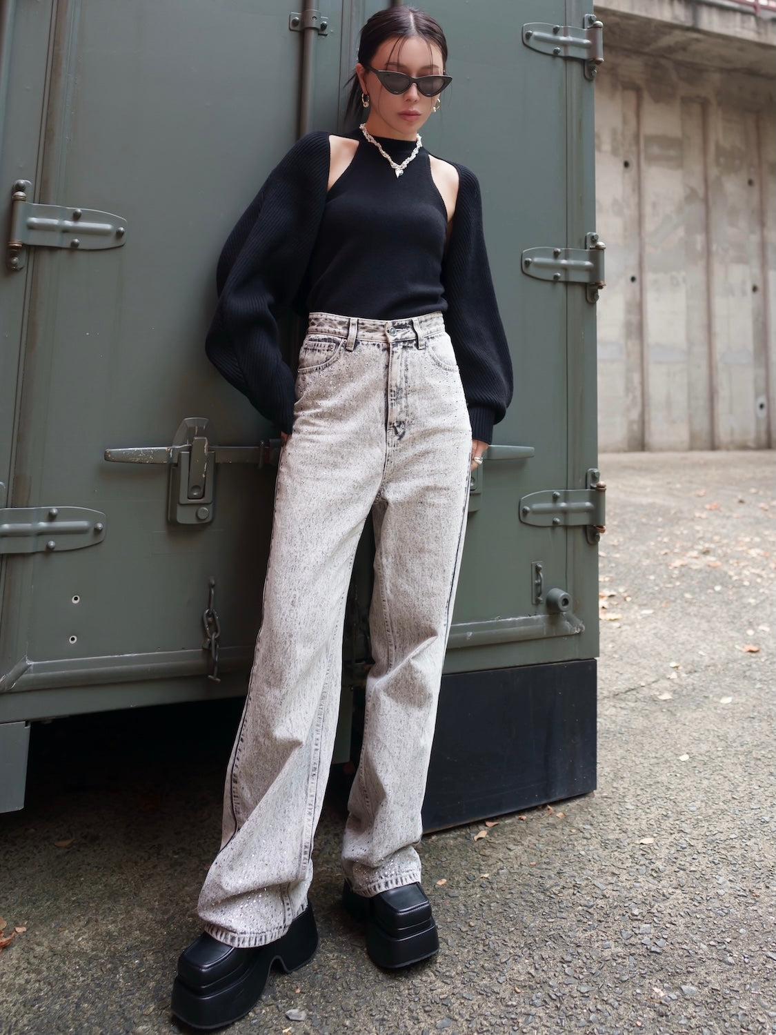 Bolero ドッキング ニット トップス