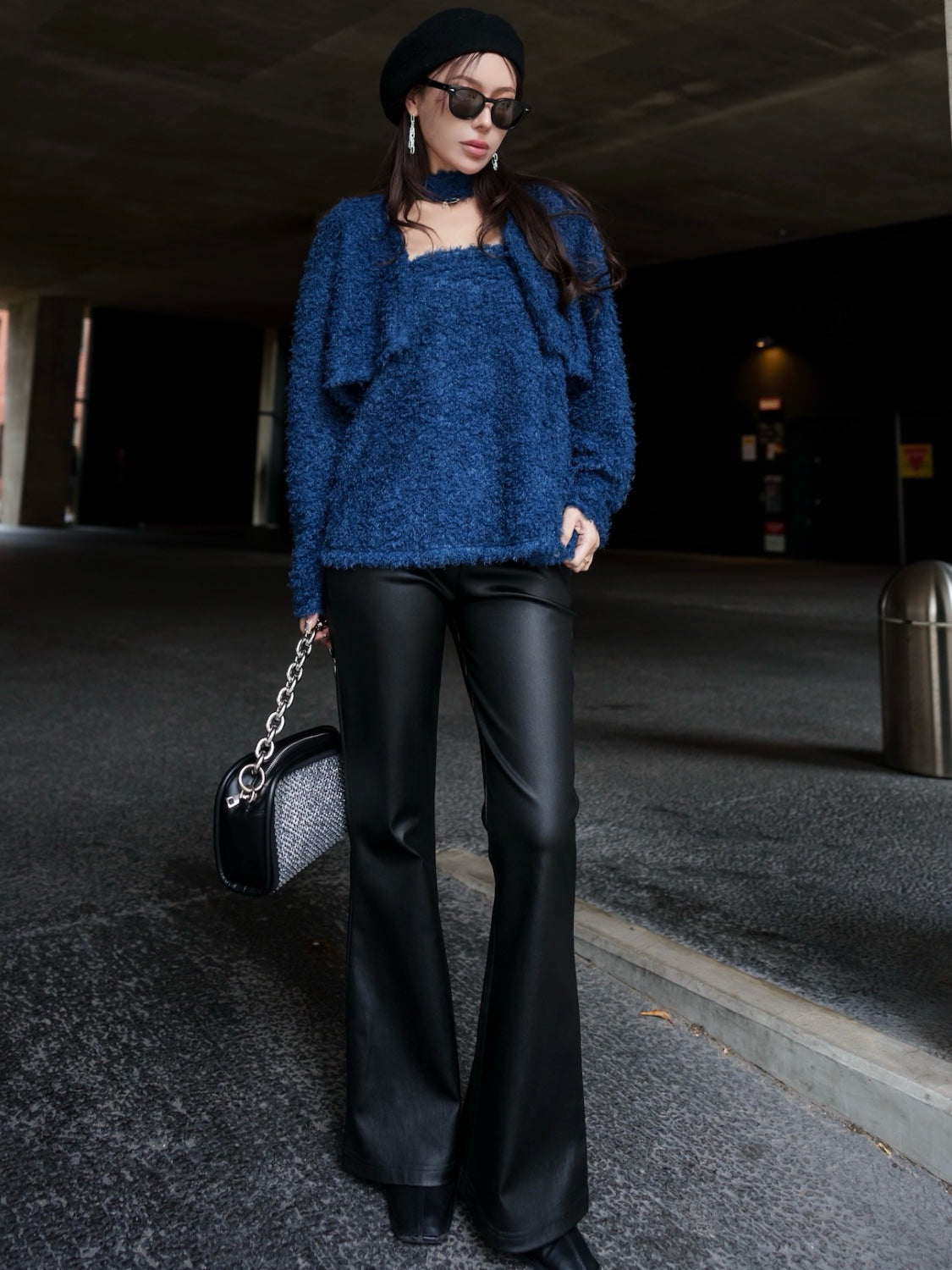 プードルシャギー キャミ&カーデ Set