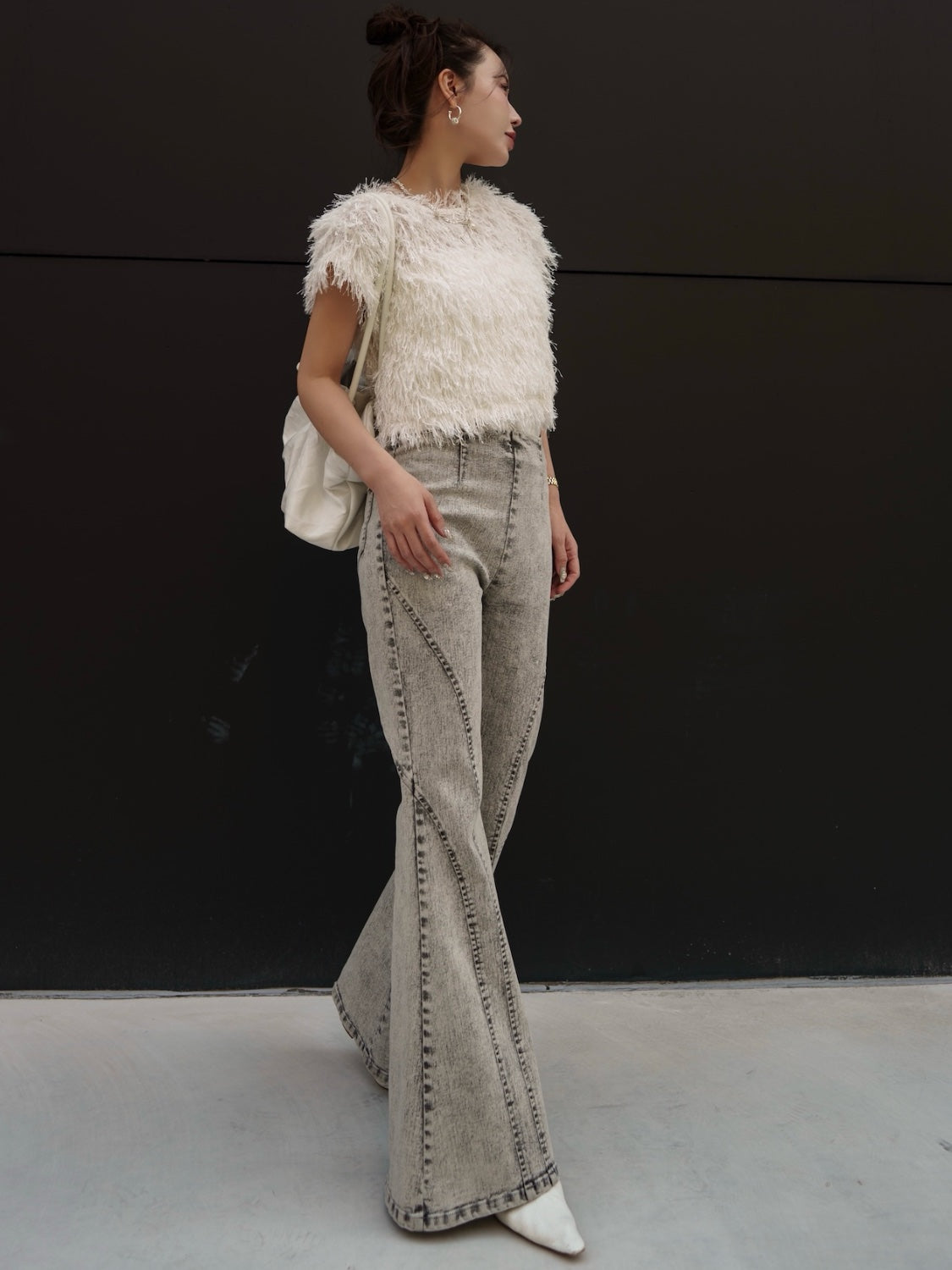 MODEL:159cm<br>着用サイズ:0<br>COLOR:ライトグレー