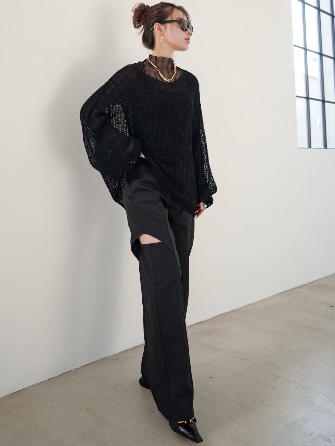 MODEL:159cm<br>着用サイズ:0<br>COLOR:ブラック