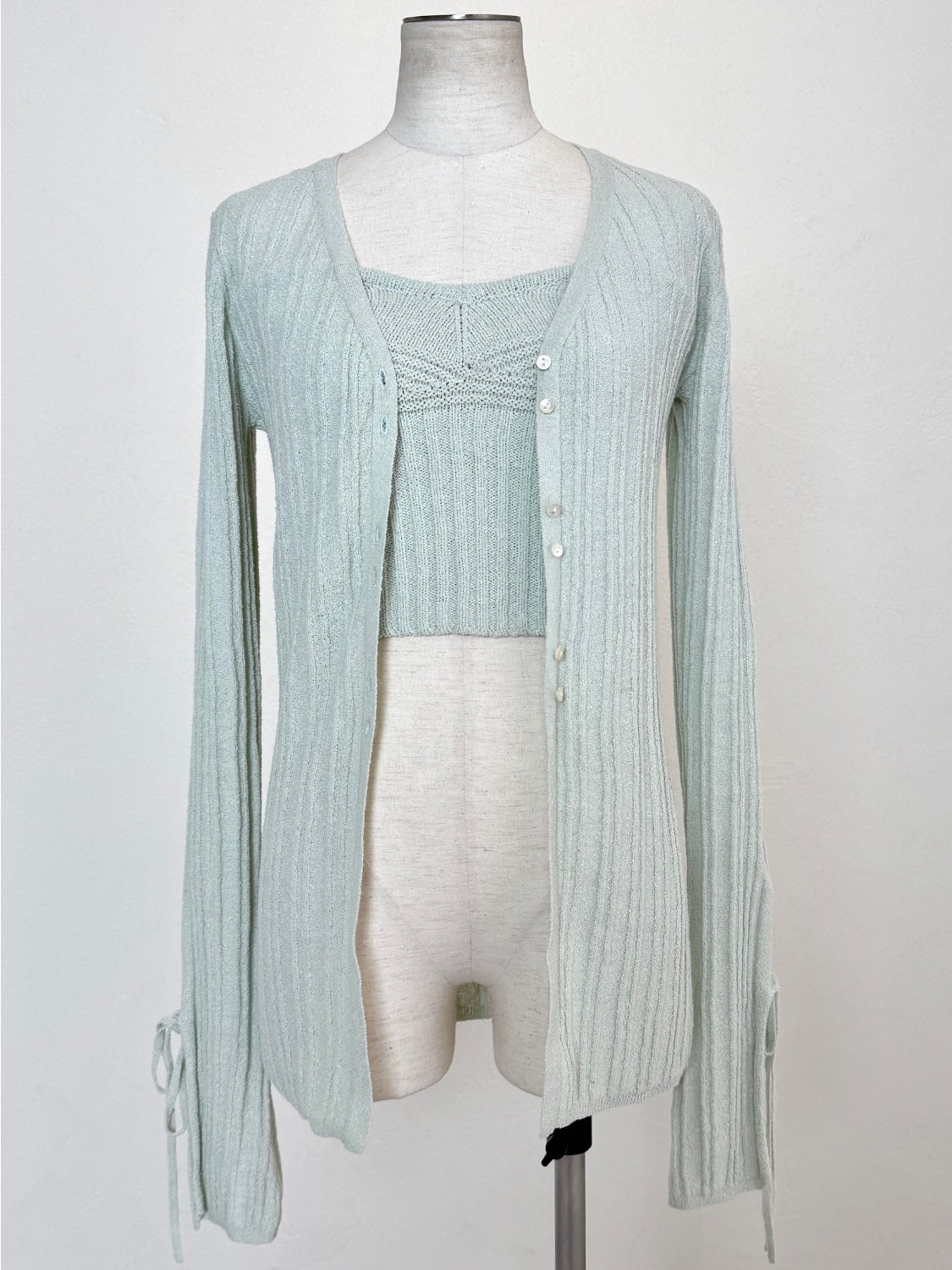 KNIT ビスチェ&カーデ Set Tops