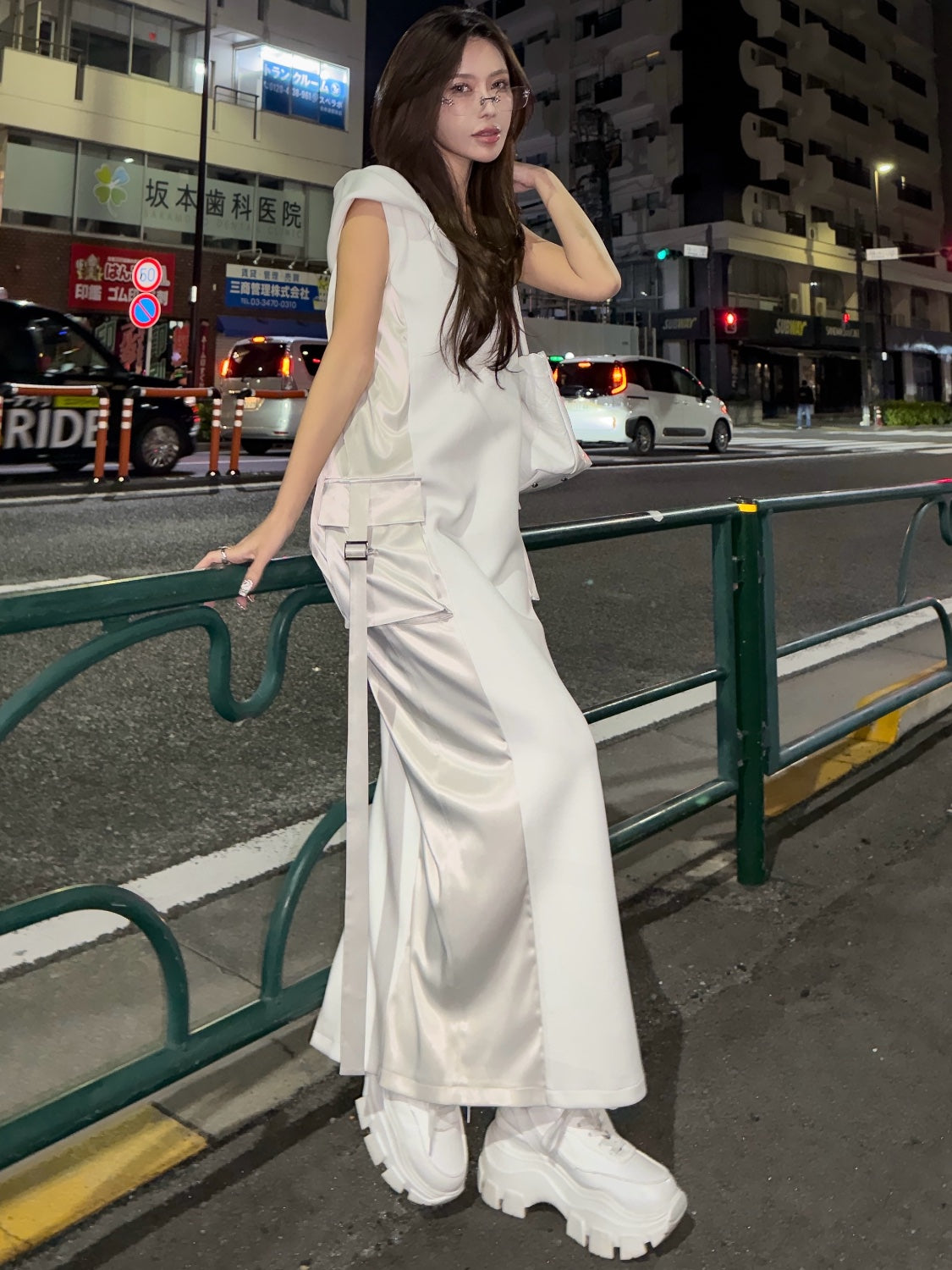 MODEL:159cm<br>COLOR:ホワイト<br>着用サイズ:M