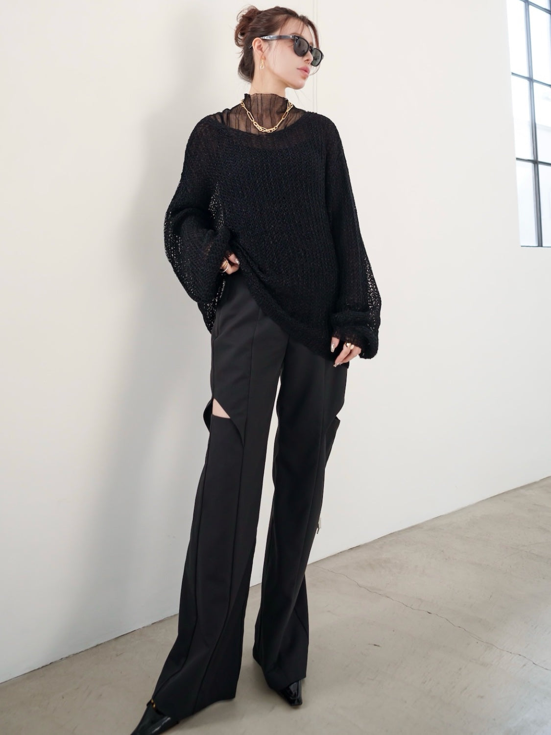 MODEL:159cm<br>COLOR:ブラック