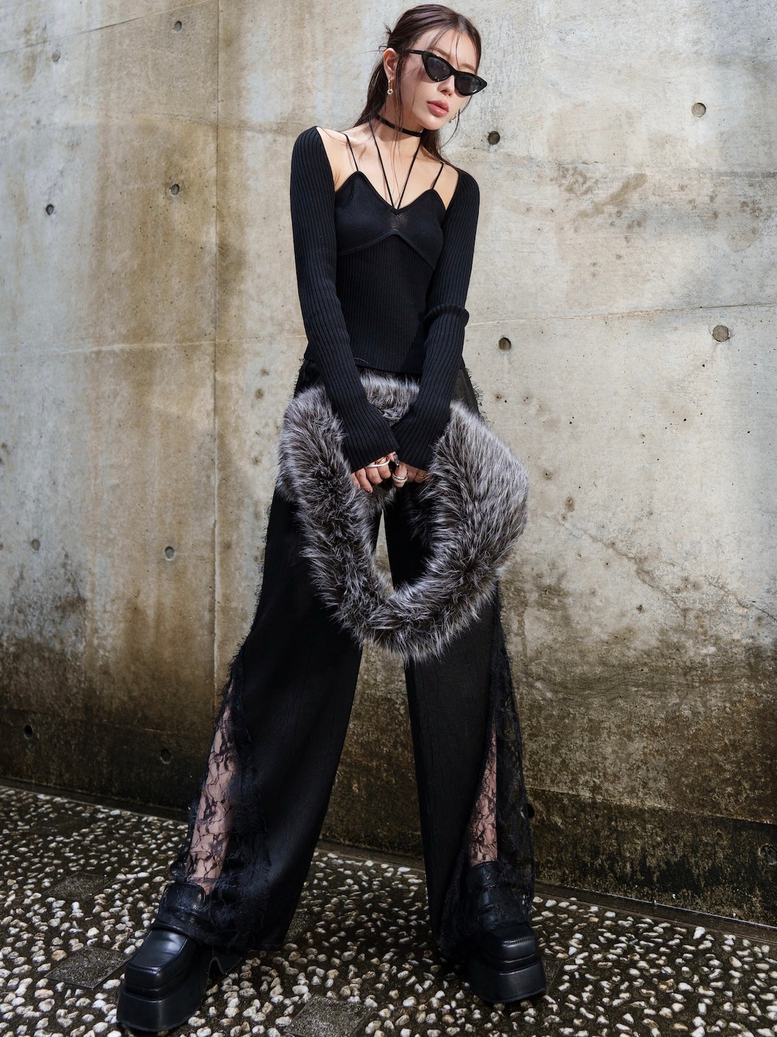ストラップ ネック KNIT トップス