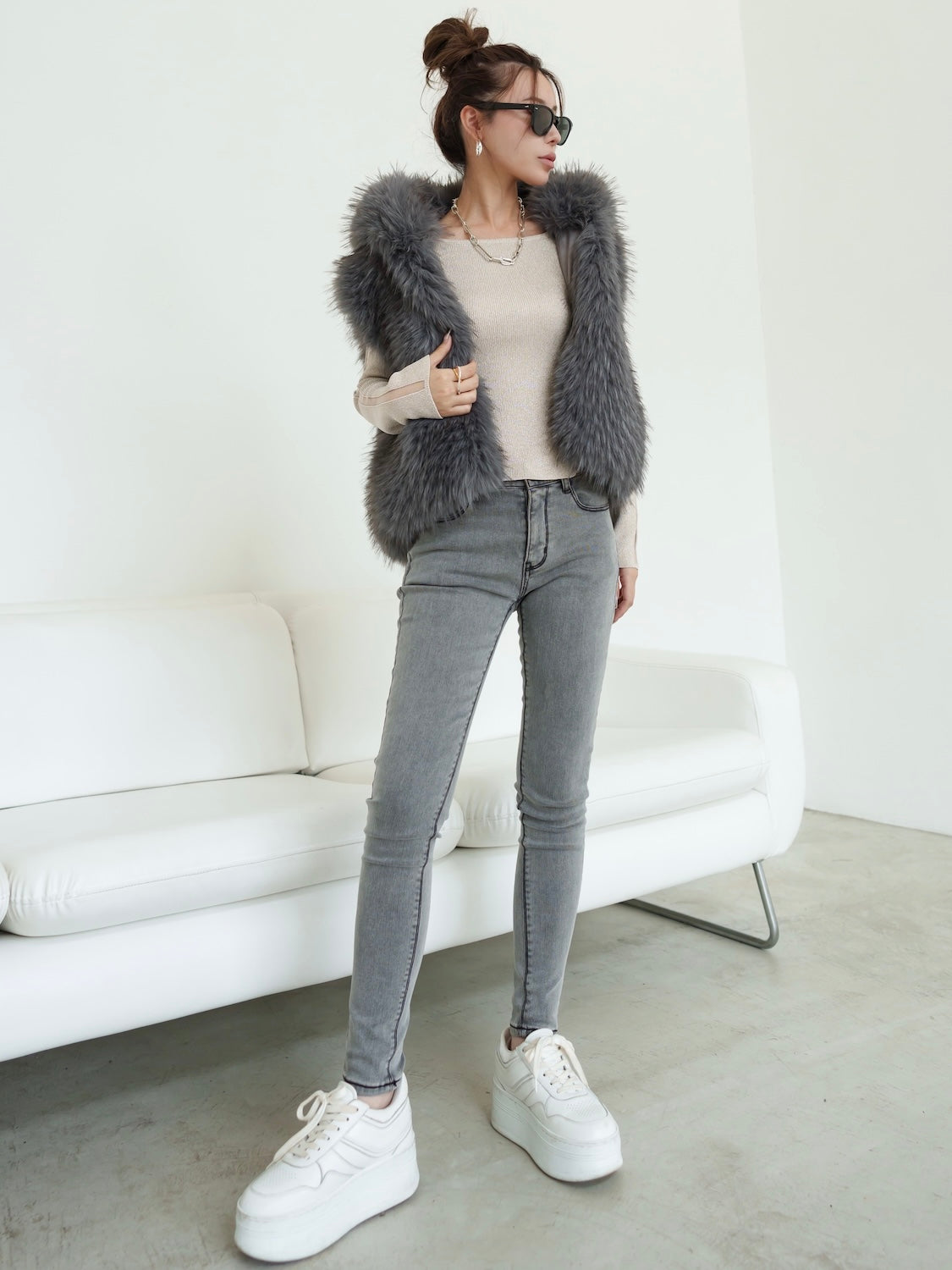 MODEL:159cm <br>着用サイズ:0