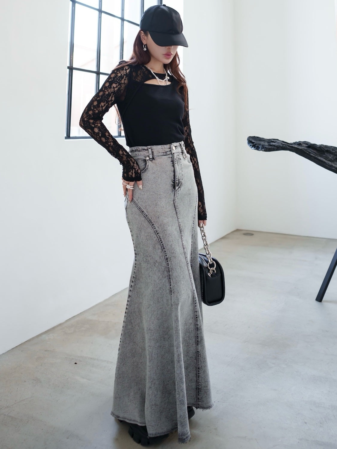 Switch Lace Stretch Long Sleeve