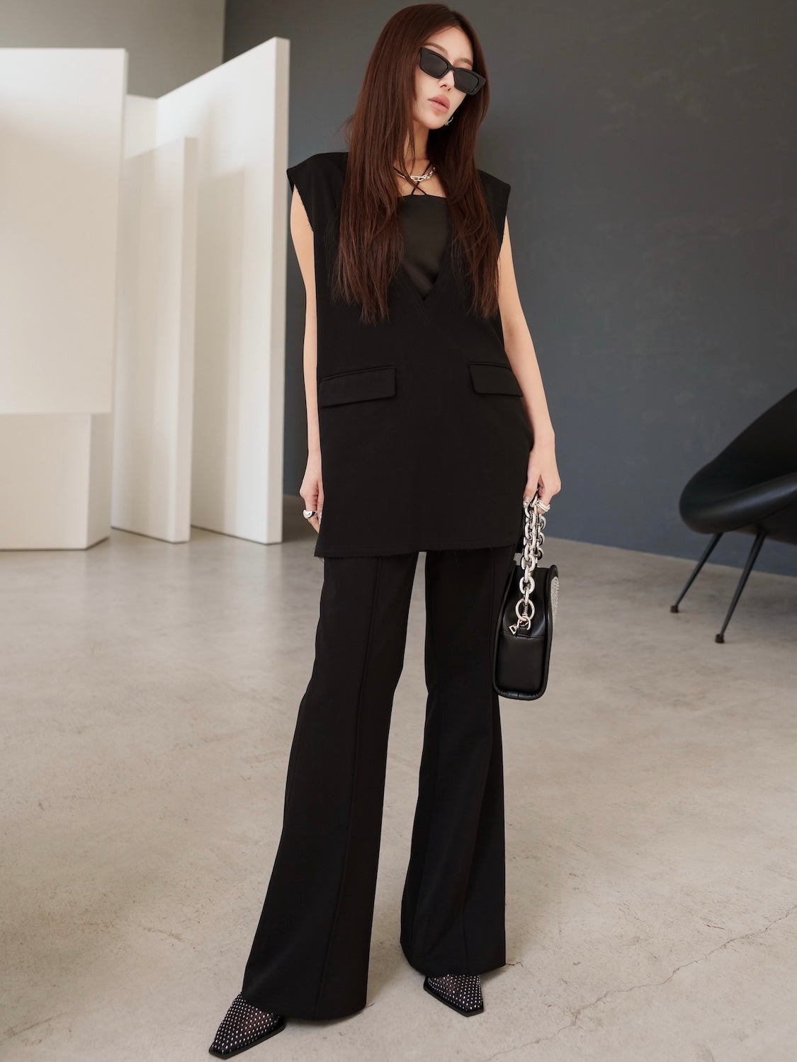 Vネック ベスト セットアップ