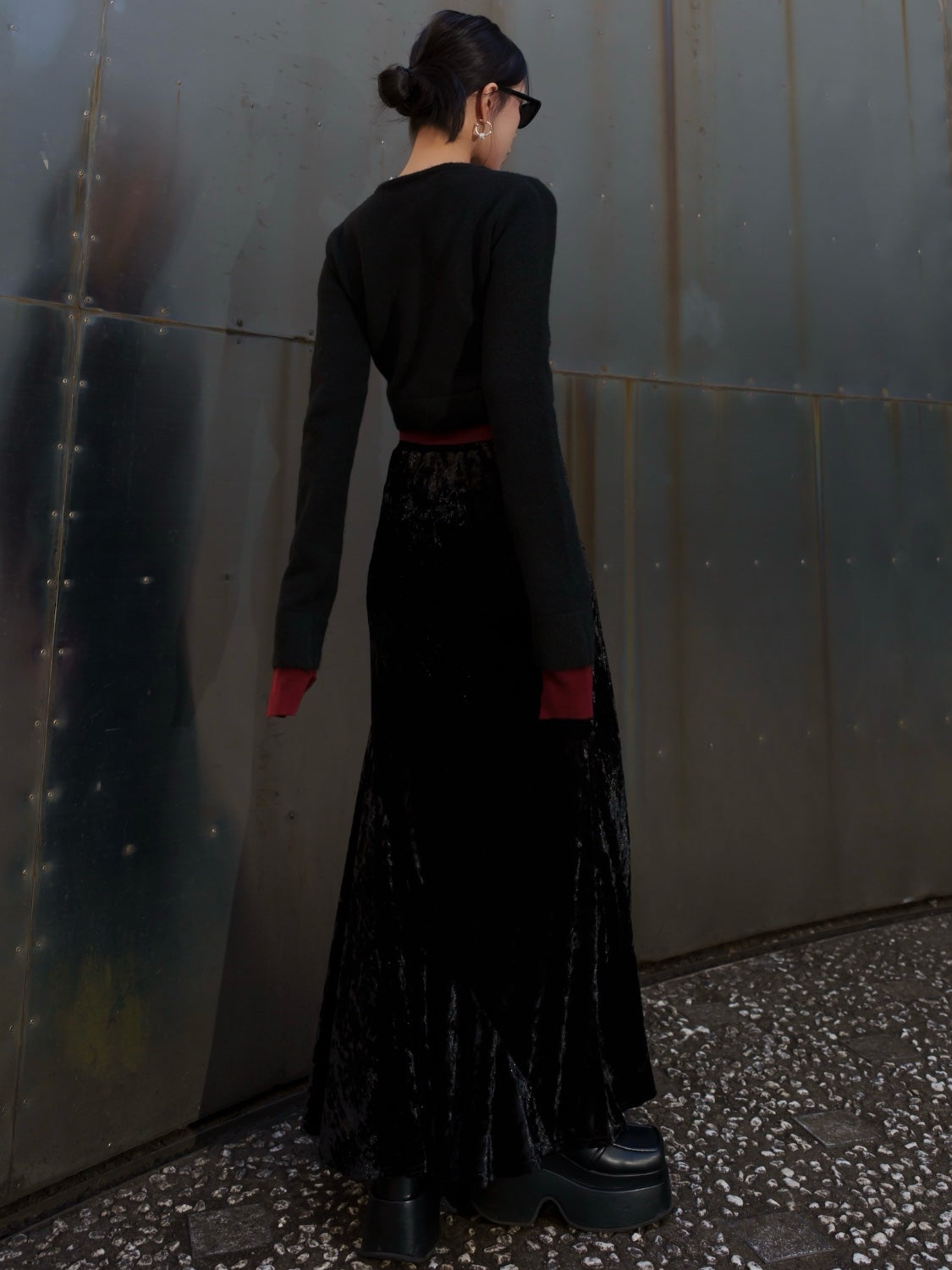 レイヤーライク Crew Neck KNIT カーディガン