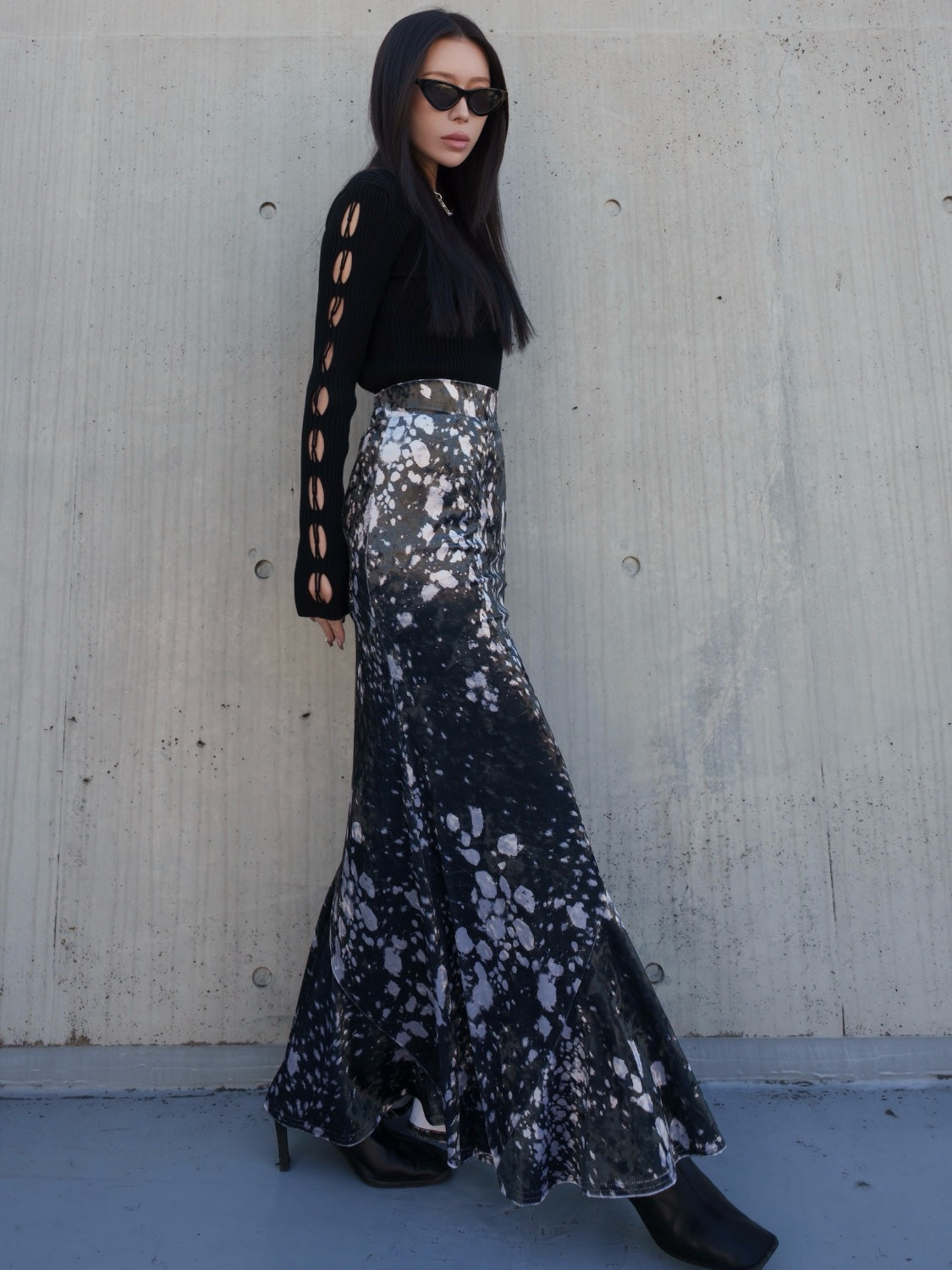 レオパード CRASH VELOUR マーメイドスカート