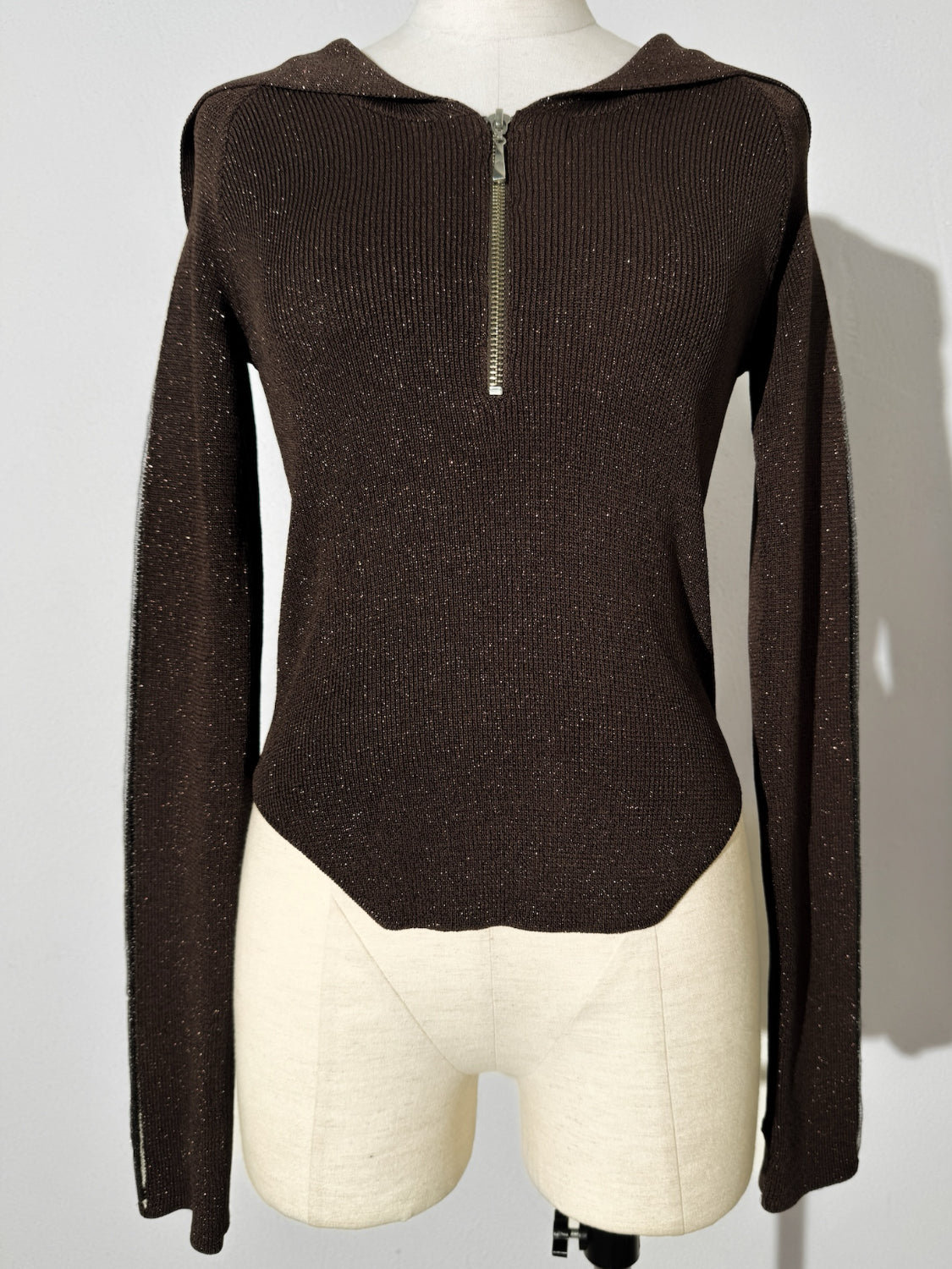 シアーライン Half ジップフーディー KNIT