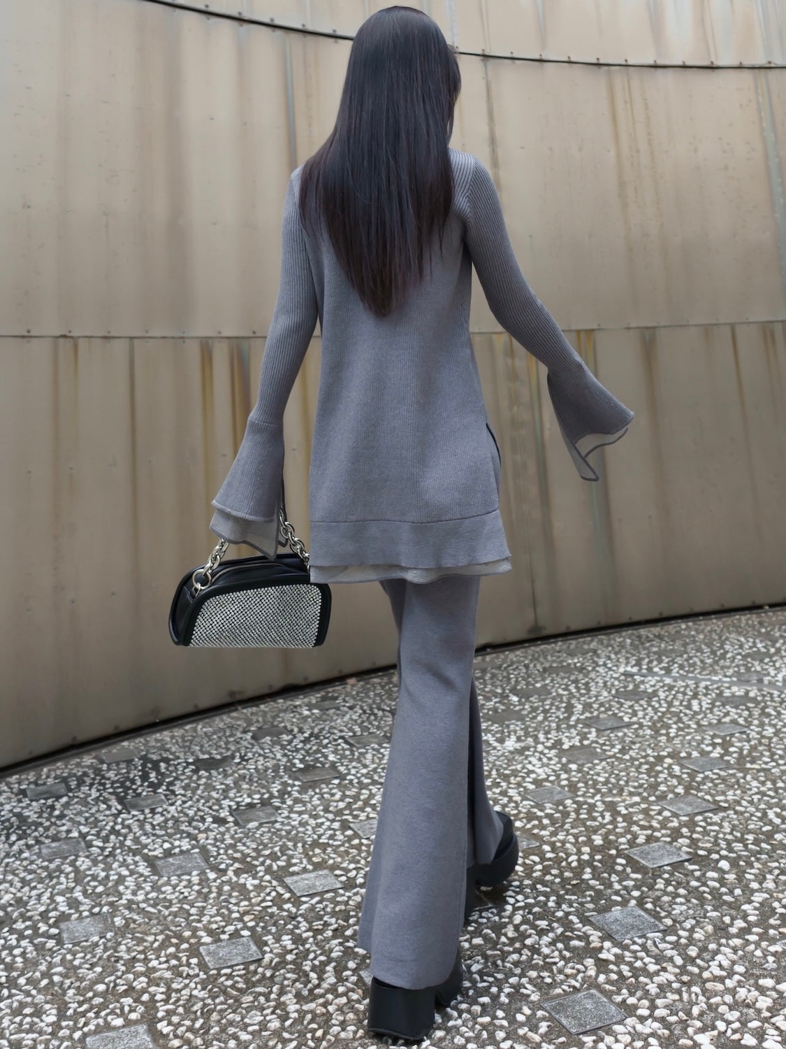 Sheer レイヤーカフス KNIT セットアップ