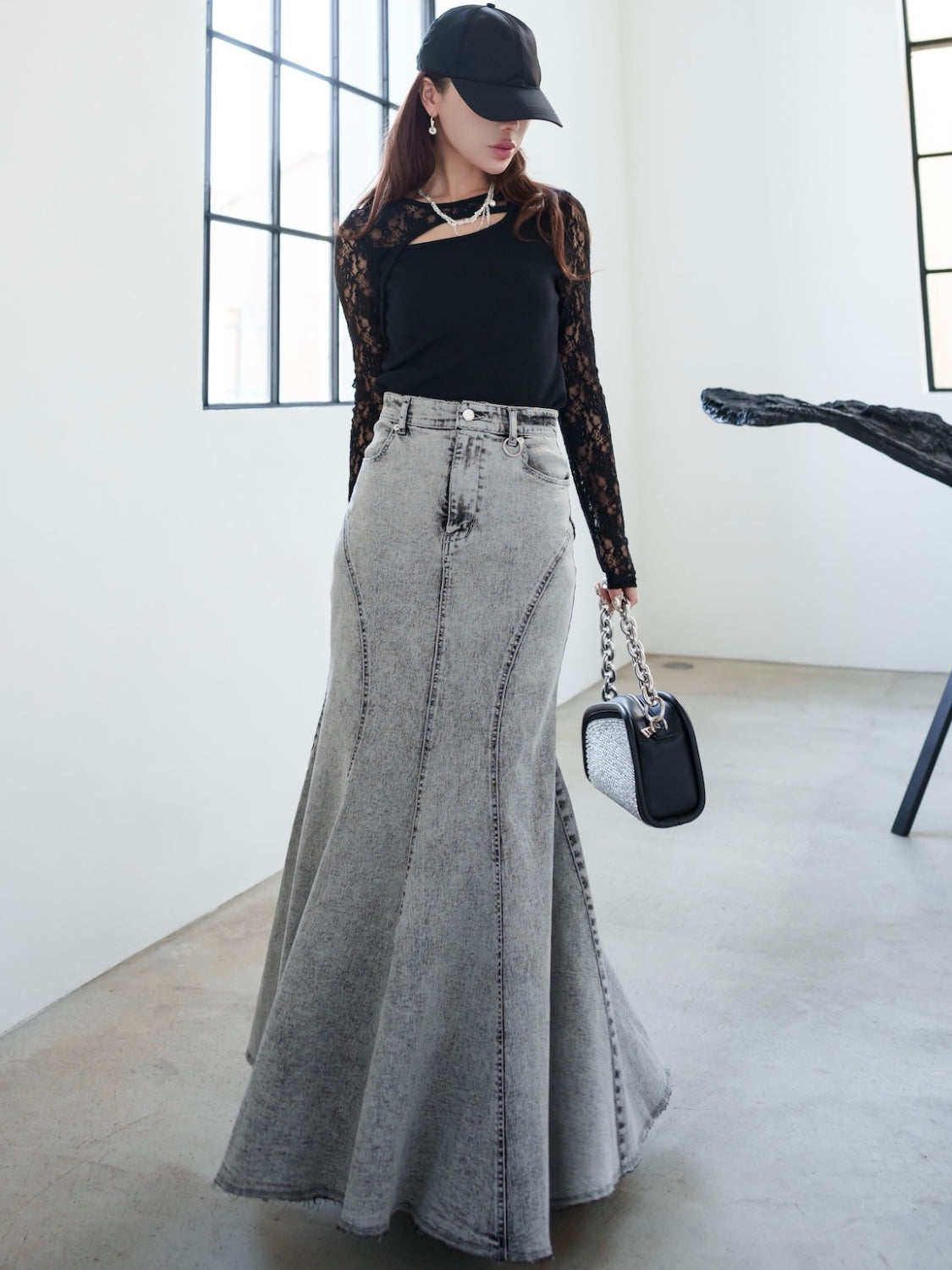 MODEL:159cm<br>COLOR:ブラック