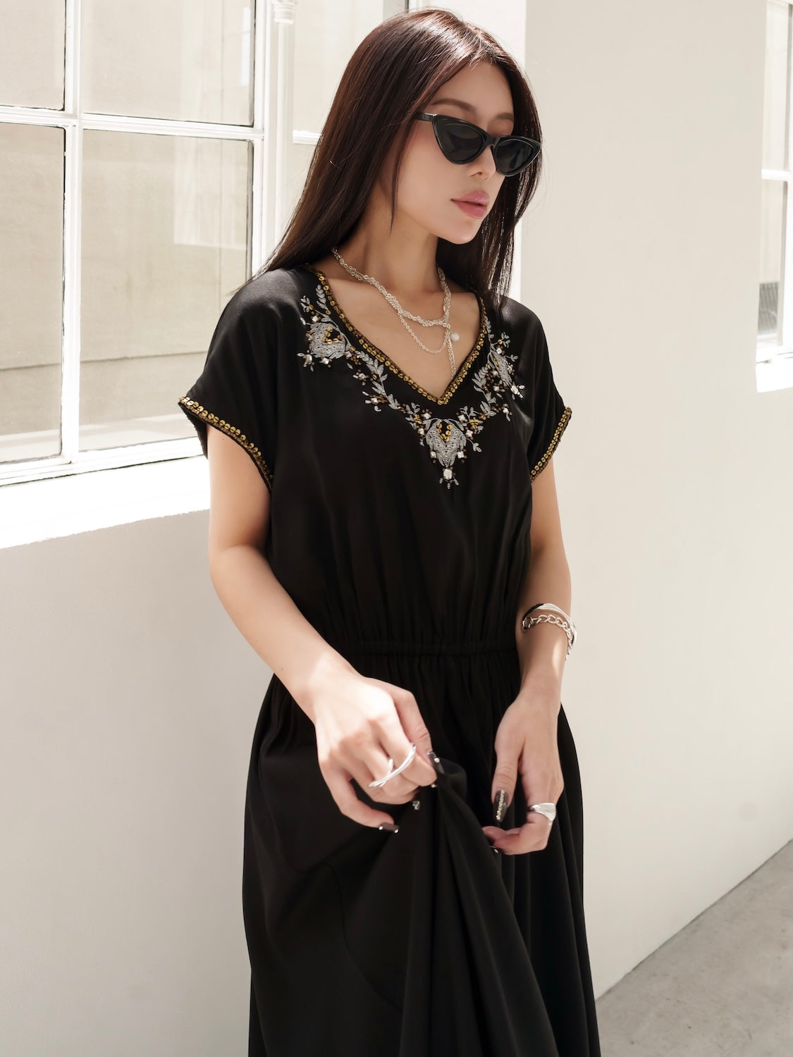 エンブロイダリー Rayon ワンピース