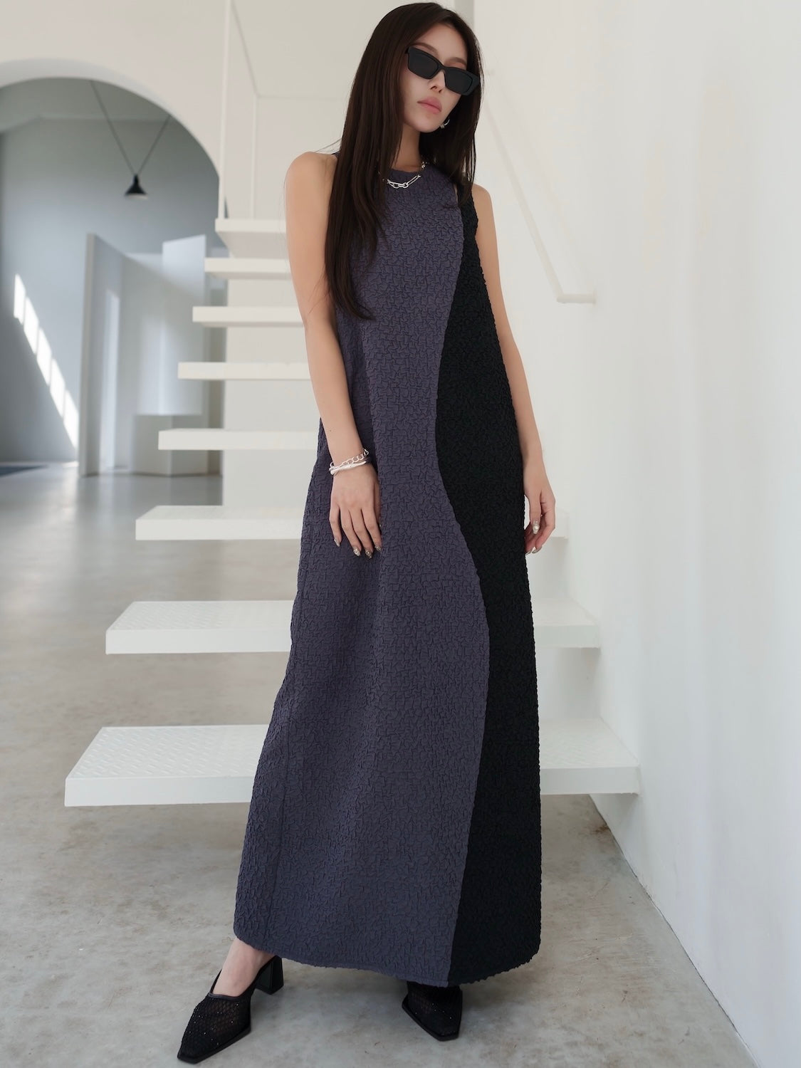 Wave バイカラー ワンピース