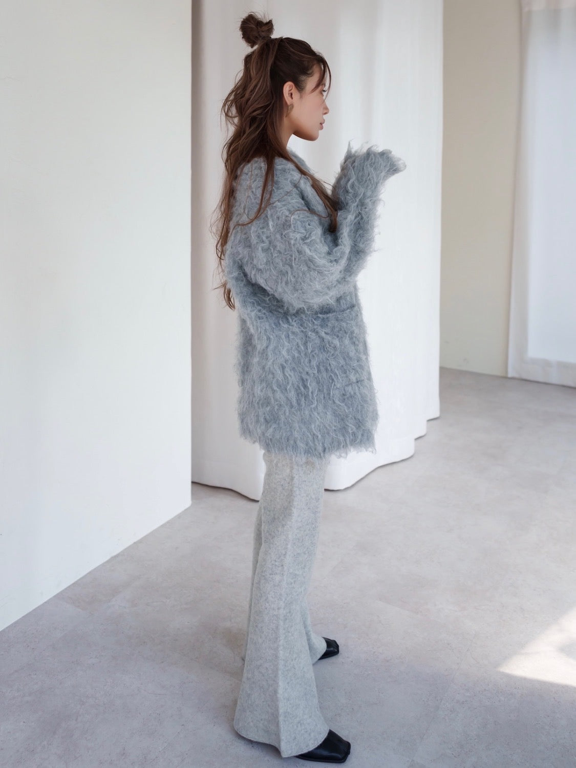 Wool Fur Cardigan