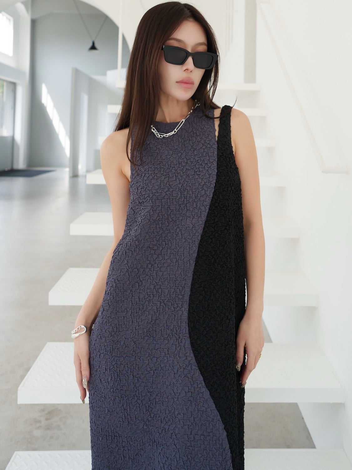 Wave バイカラー ワンピース