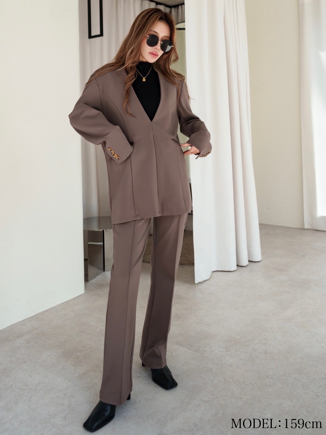 Vネック スムース Set-up