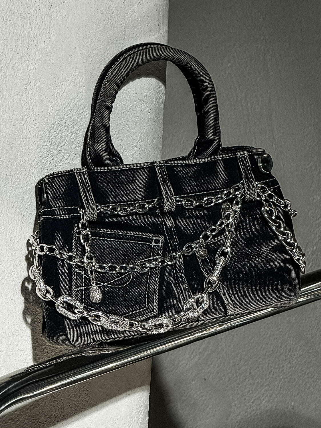DENIM ミニ トートバッグ