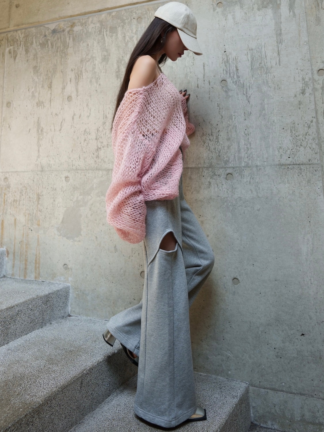 ラメ&モヘア Hand Made KNIT