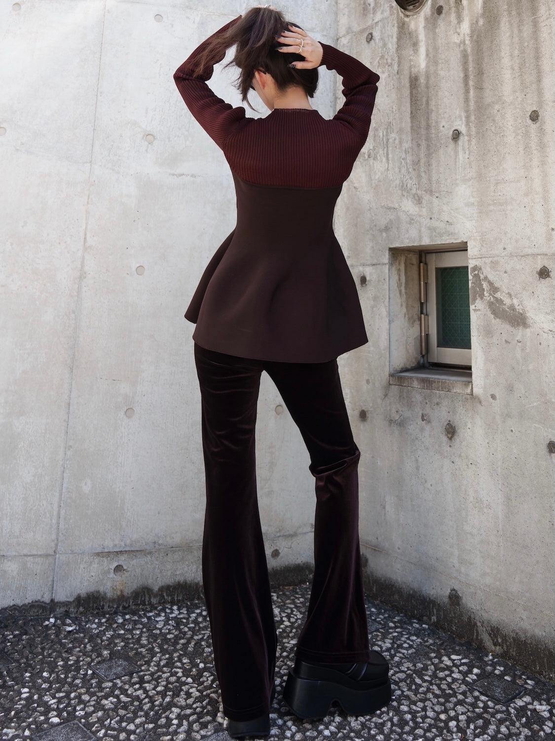 Relax フレア ベロアパンツ